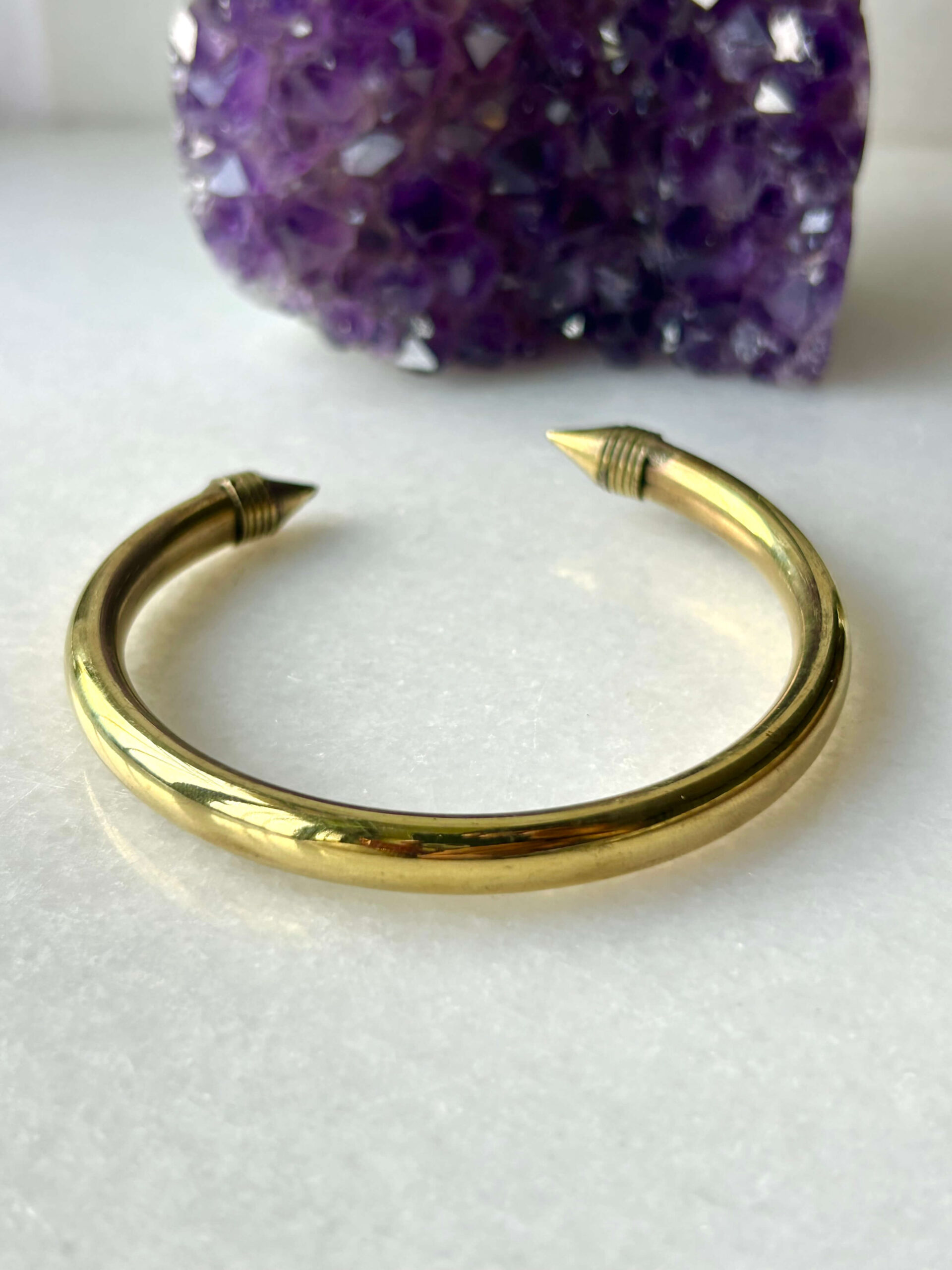 Sleek Brass Cuff Bracelet - Image 2