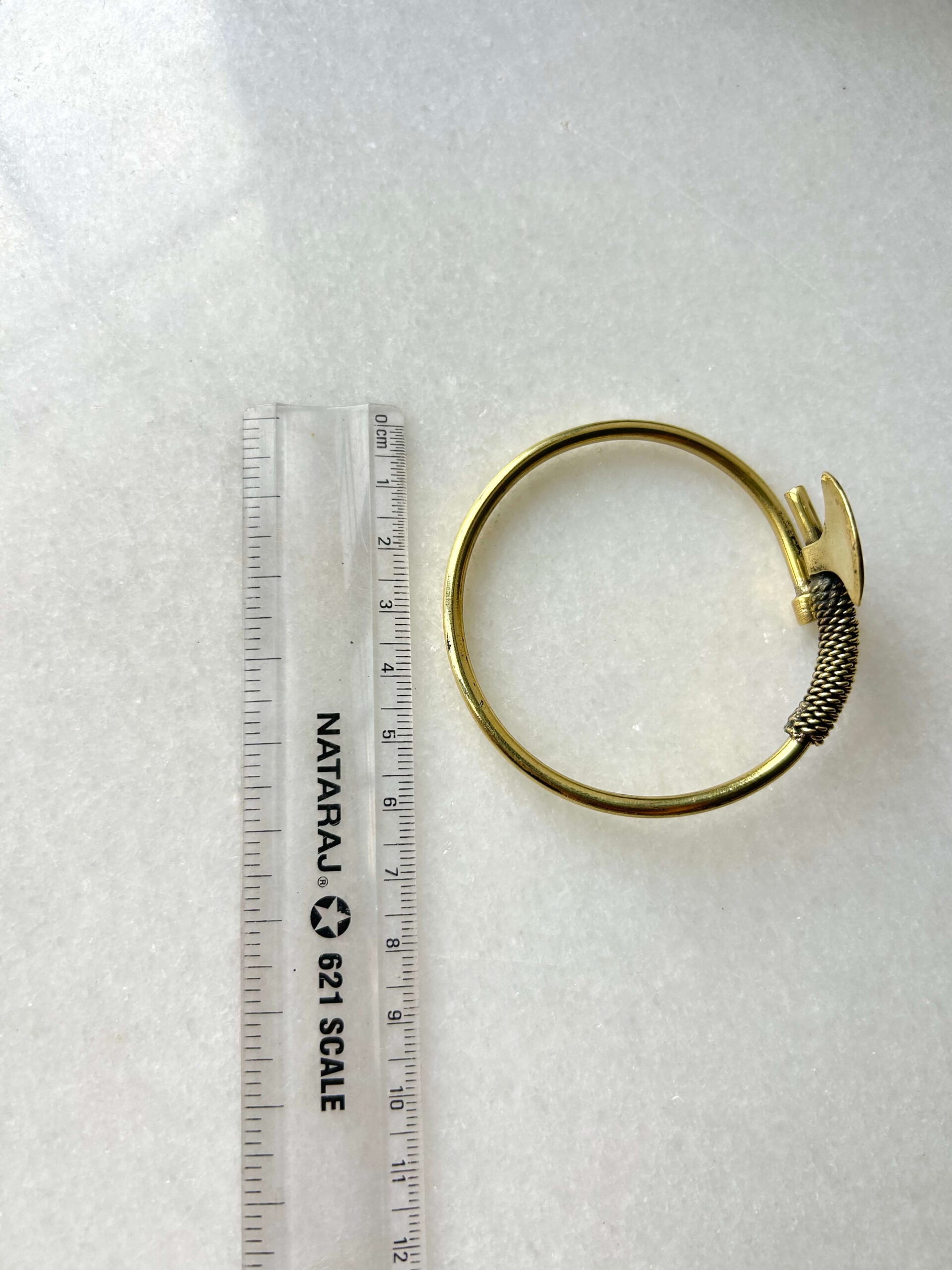 Sculptural Brass Cuff Bracelet - Image 3