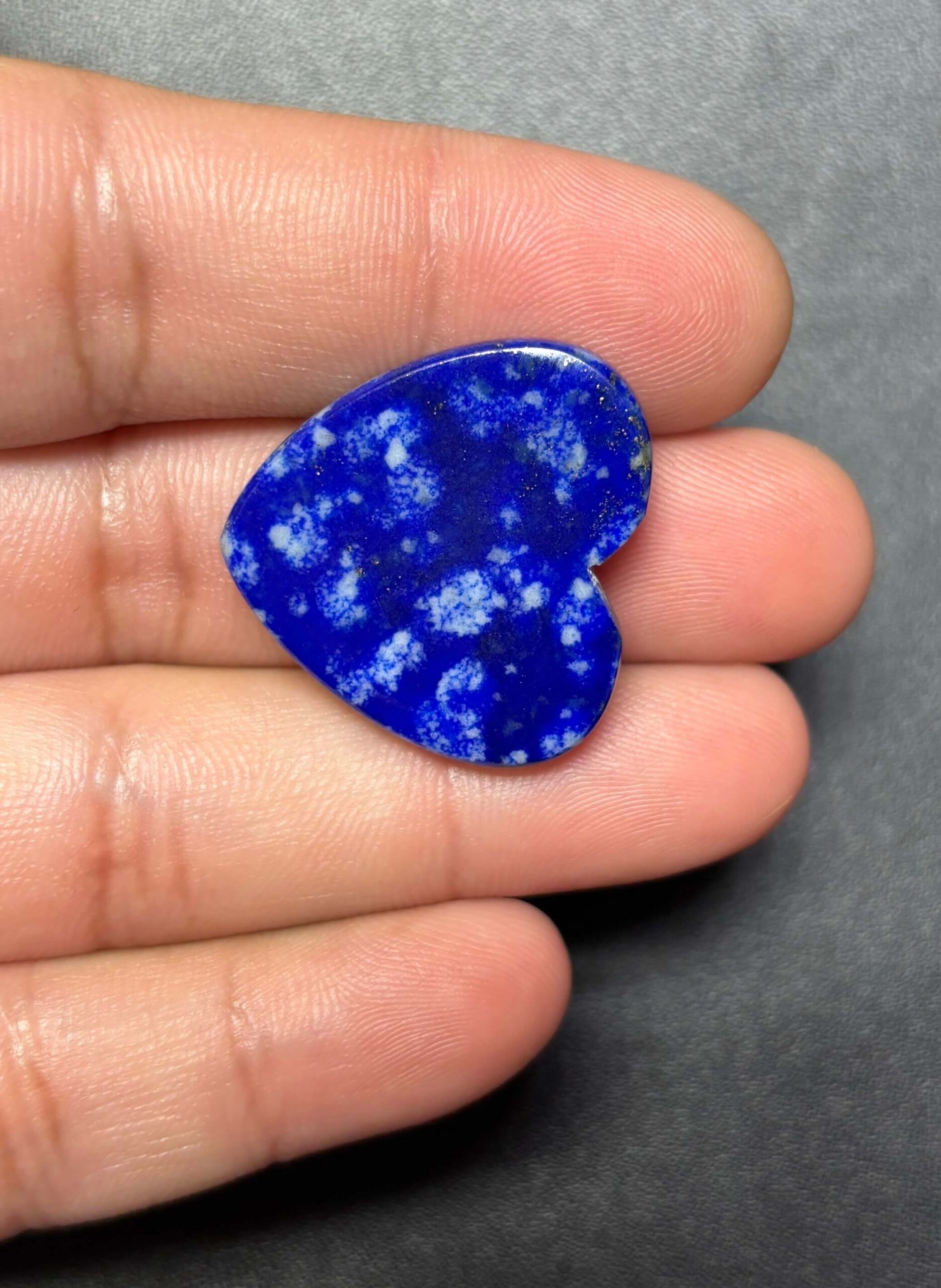25mm Lapis Lazuli Heart Cabochon - Image 2