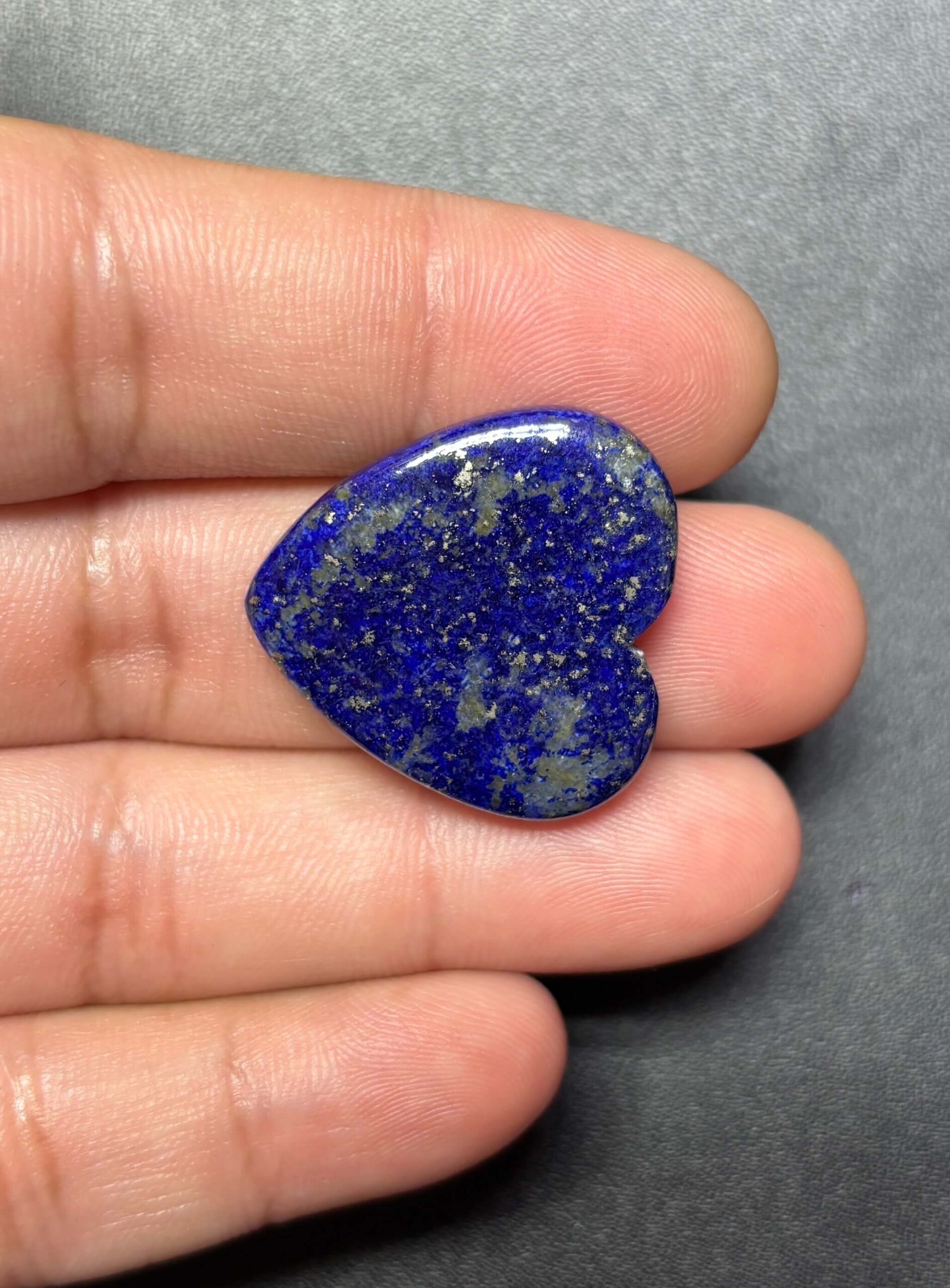 26mm Unique Lapis Lazuli Heart Cabochon - Image 2
