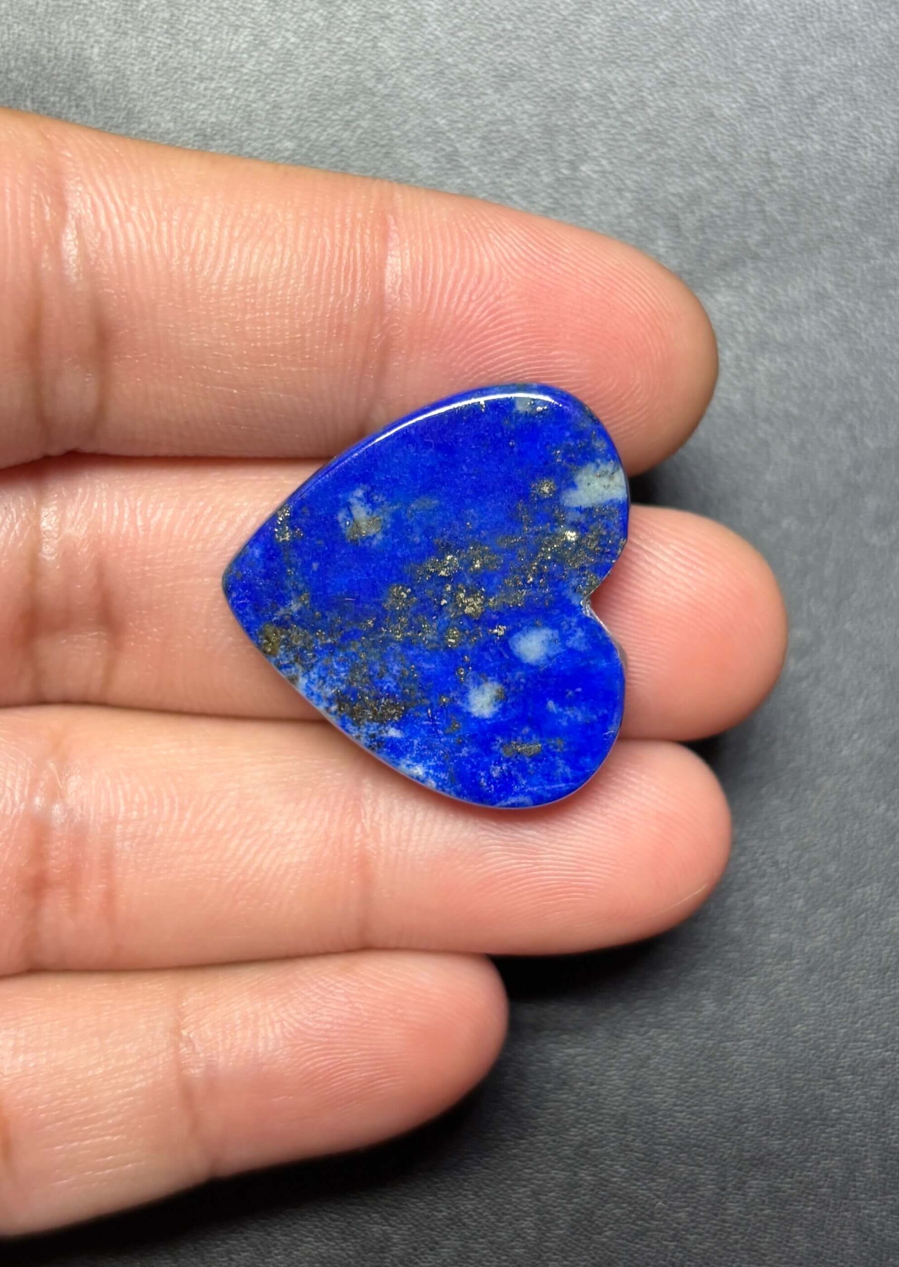 26mm Lapis Lazuli Heart Gemstone – One of a Kind - Image 2