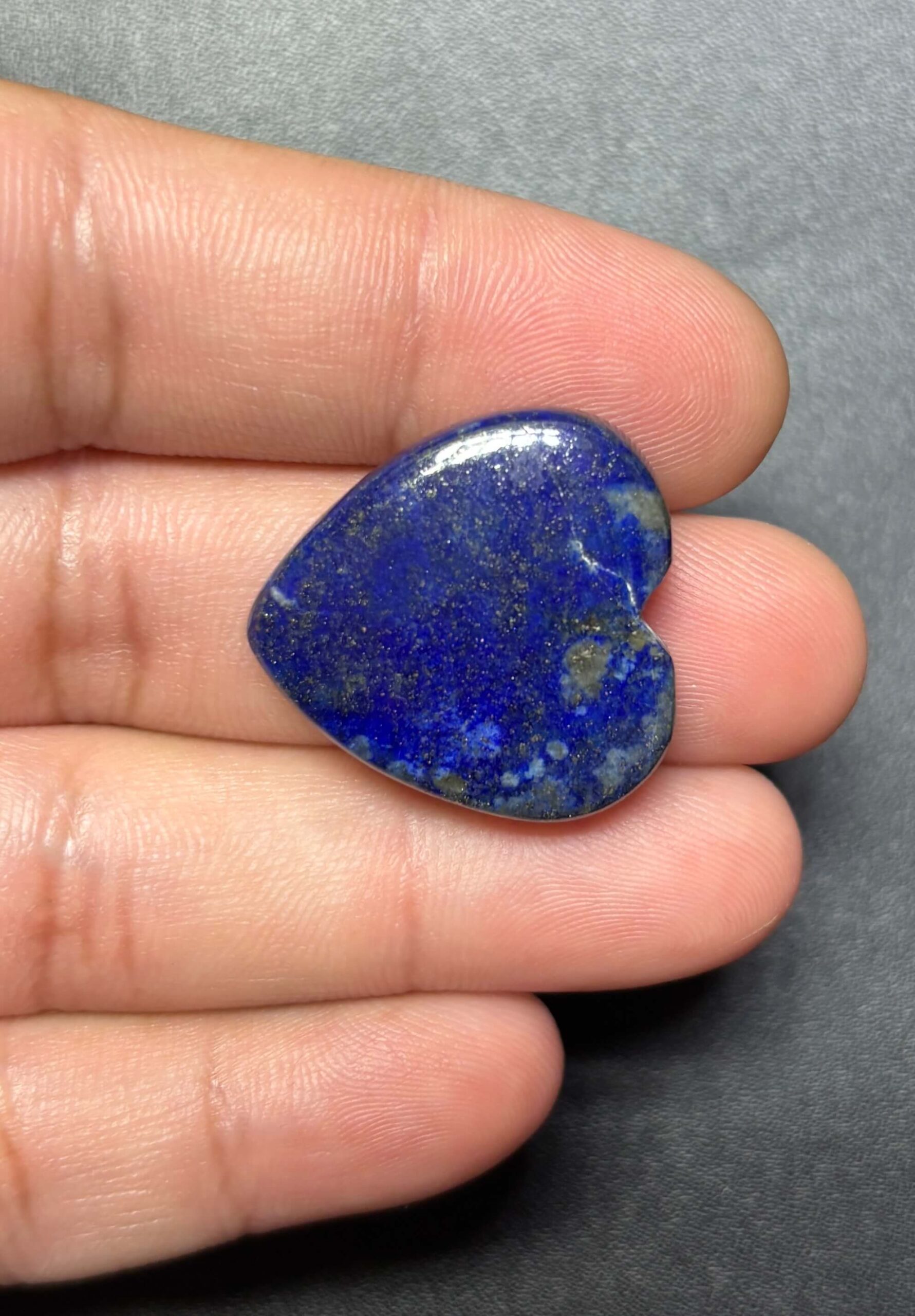 25mm Blue Lapis Lazuli Heart Cabochon - Image 2