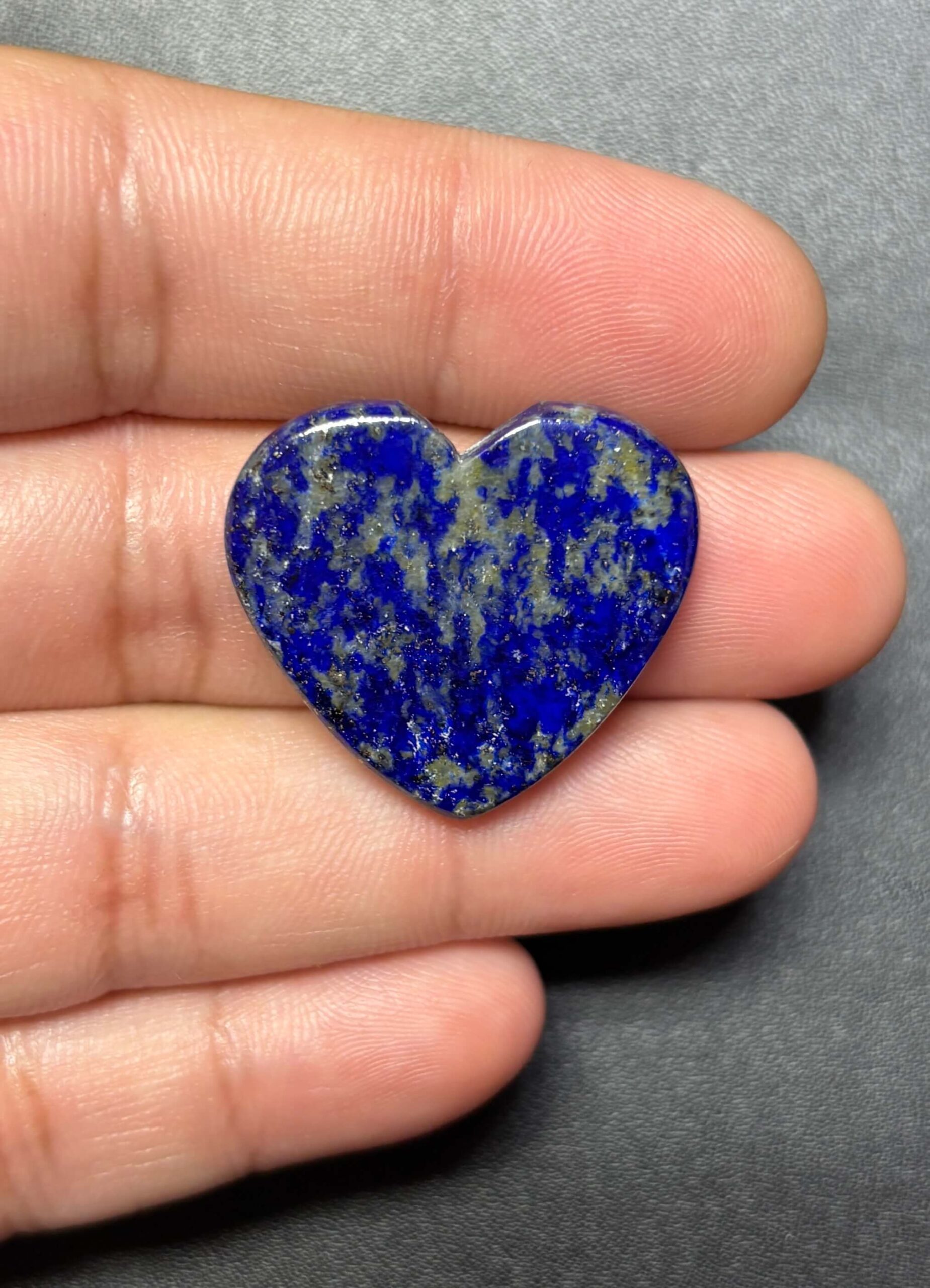 25mm Natural Lapis Lazuli Heart Cabochon