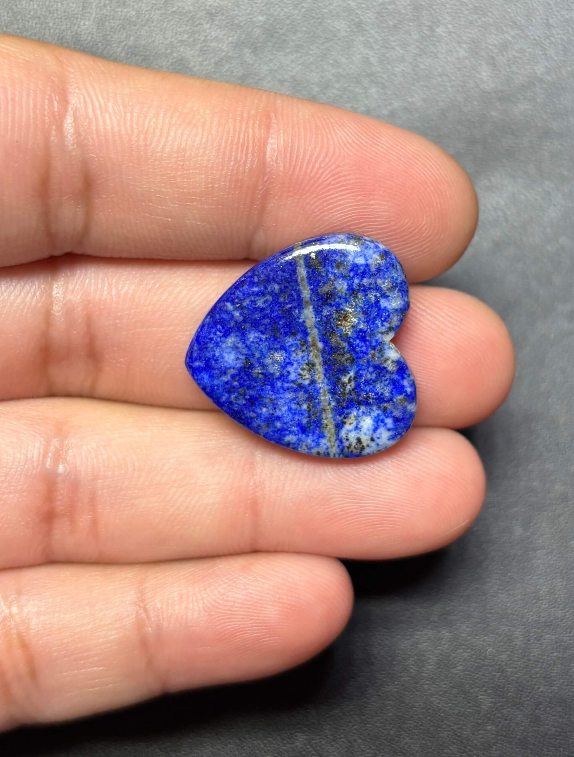 22mm Lapis Lazuli Heart Gemstone – One of a Kind - Image 2