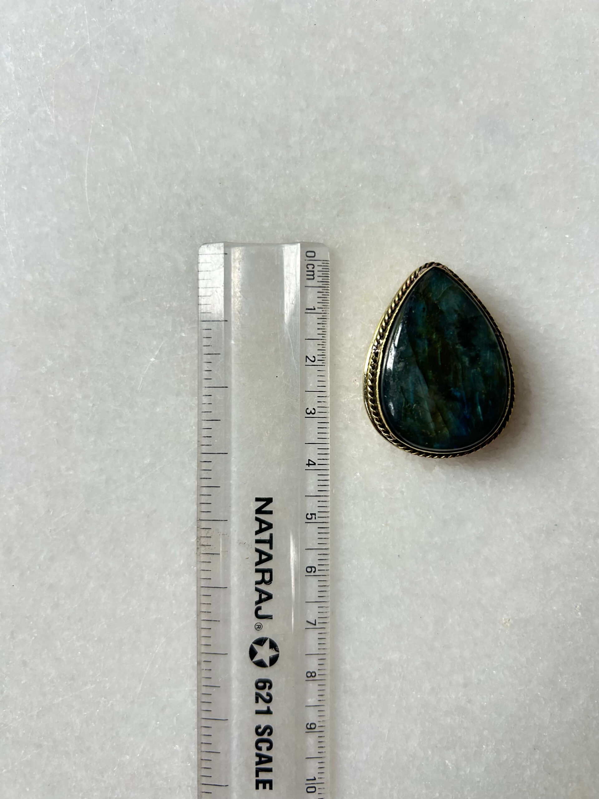 Labradorite Grooved Stone – 36X27mm - Image 2