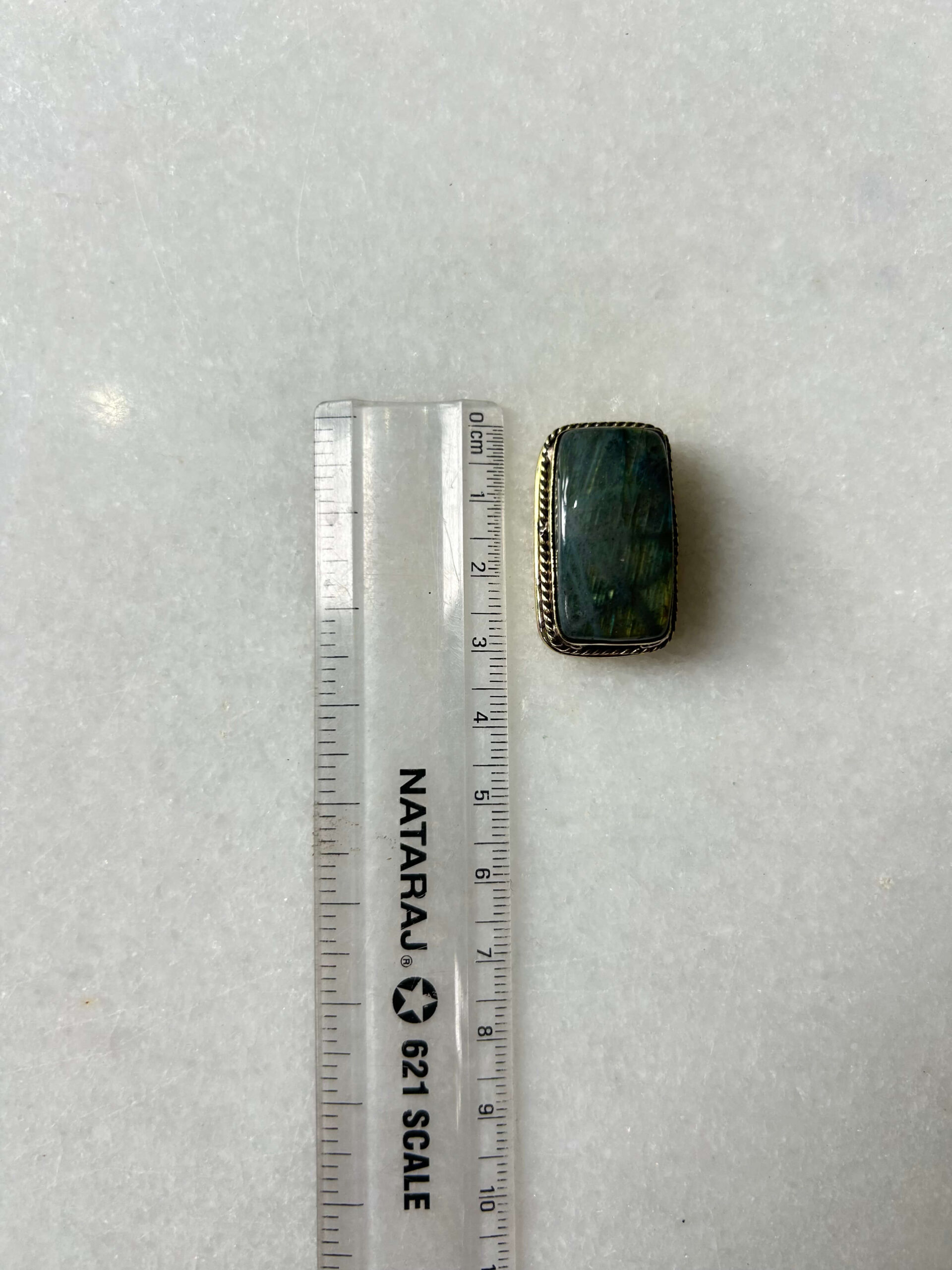 Labradorite Grooved Stone – 30X18mm - Image 2