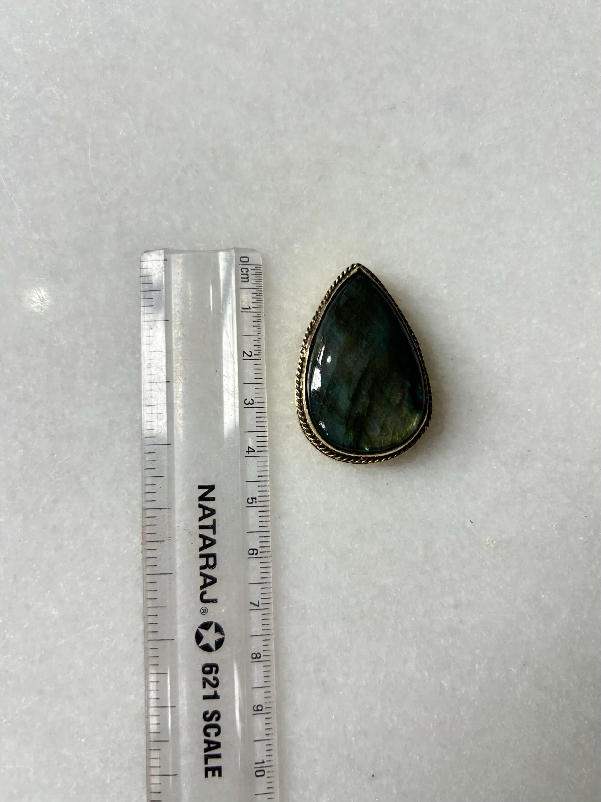 Labradorite Grooved Stone – 41X27mm - Image 2