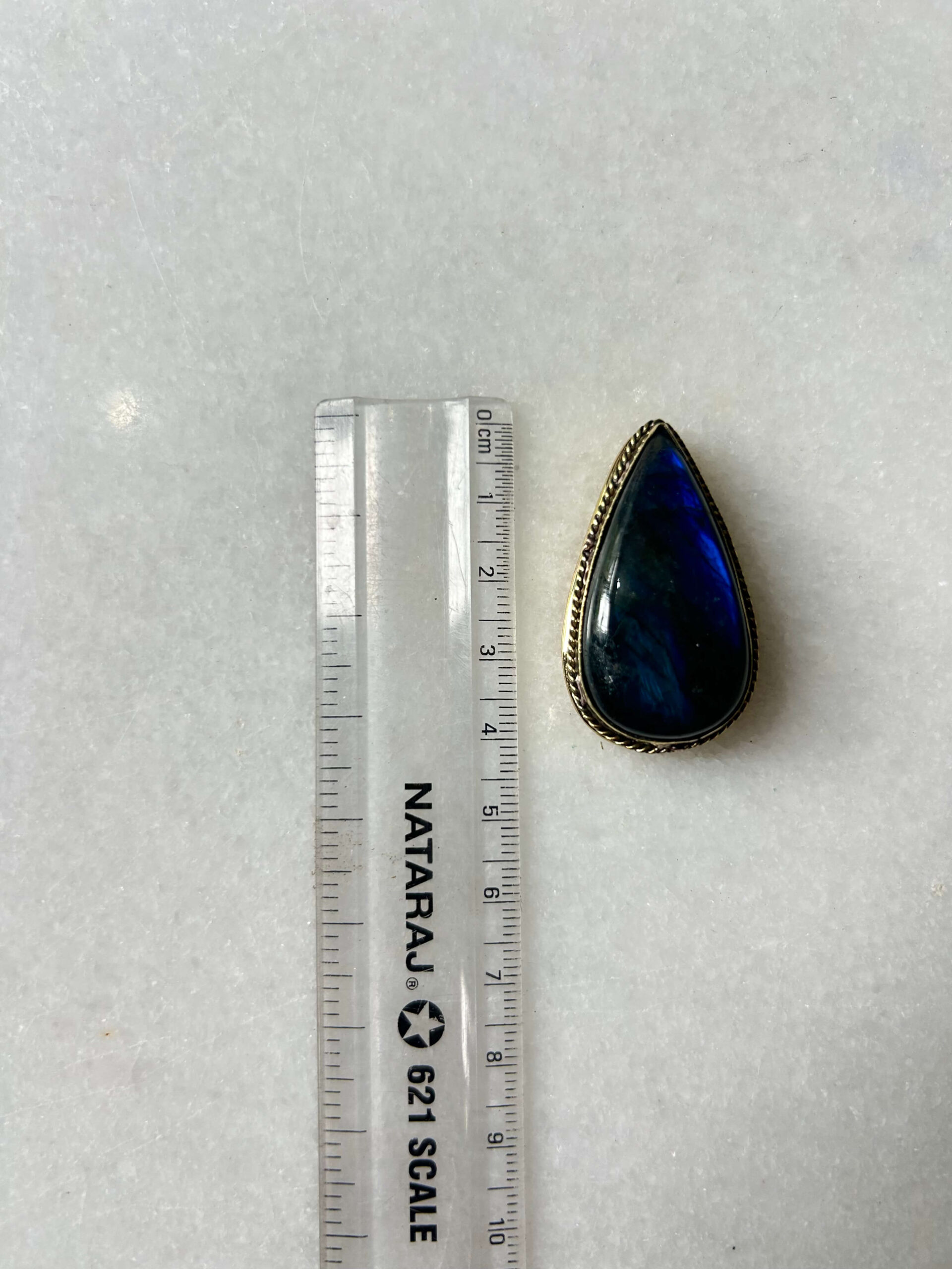 Labradorite Grooved Stone – 41X23mm - Image 2
