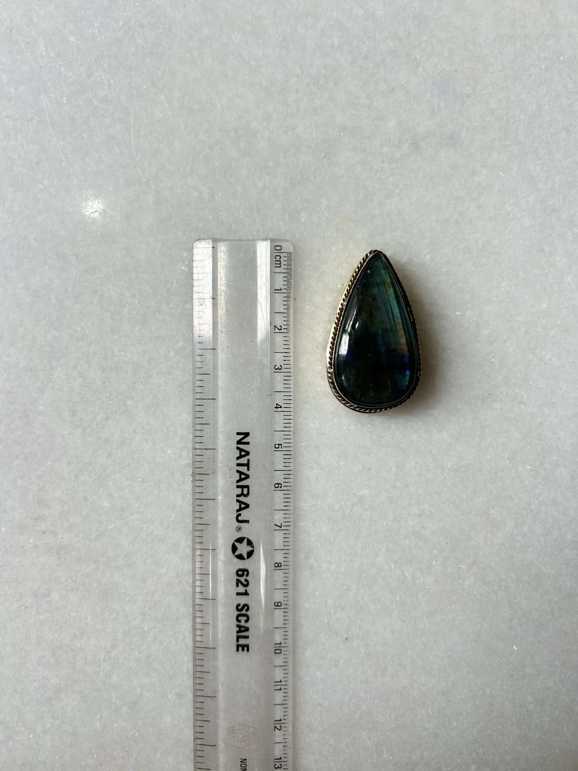 Labradorite Grooved Stone – 39X23mm - Image 3