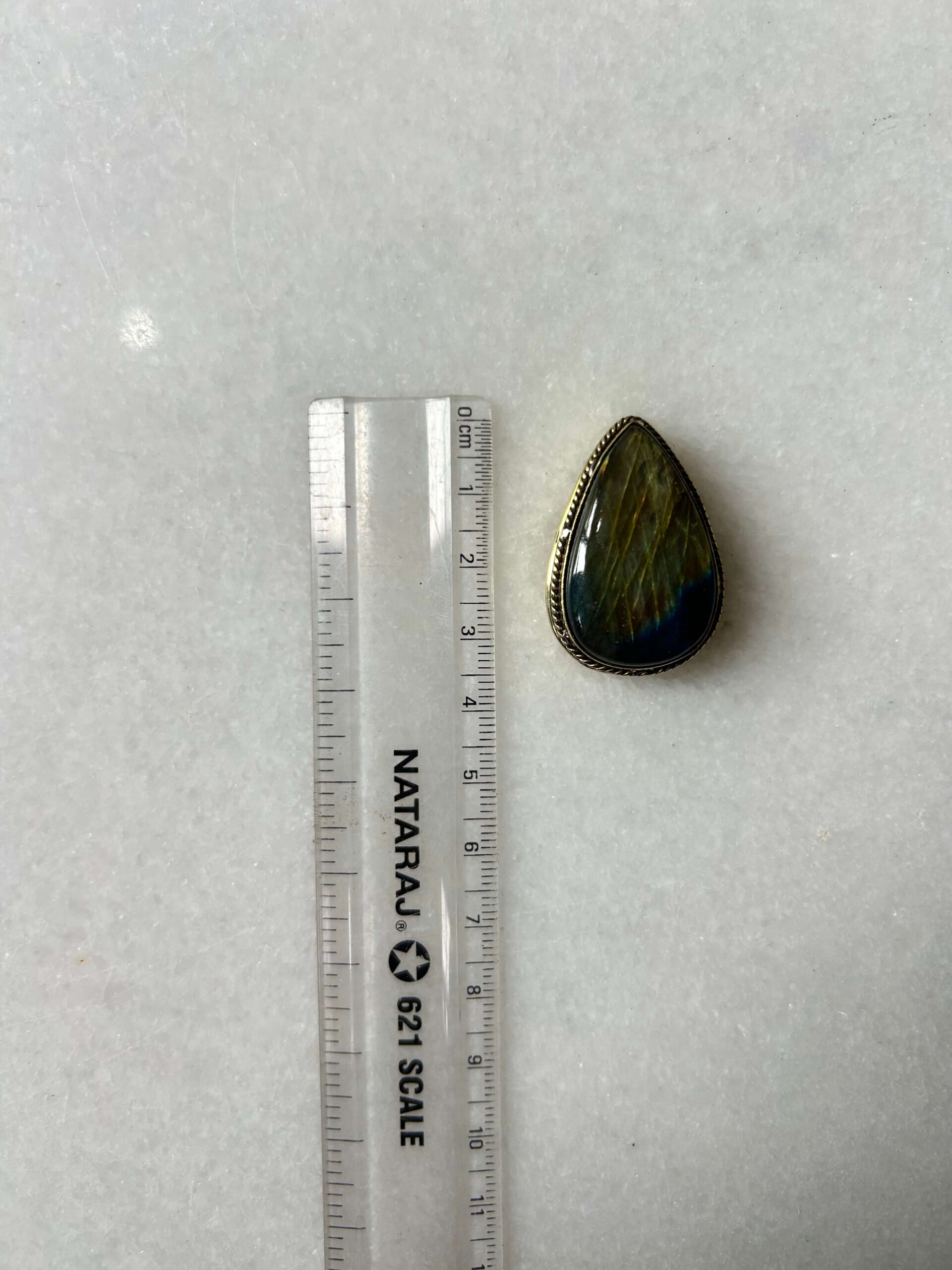 Labradorite Grooved Stone – 34X23mm - Image 3