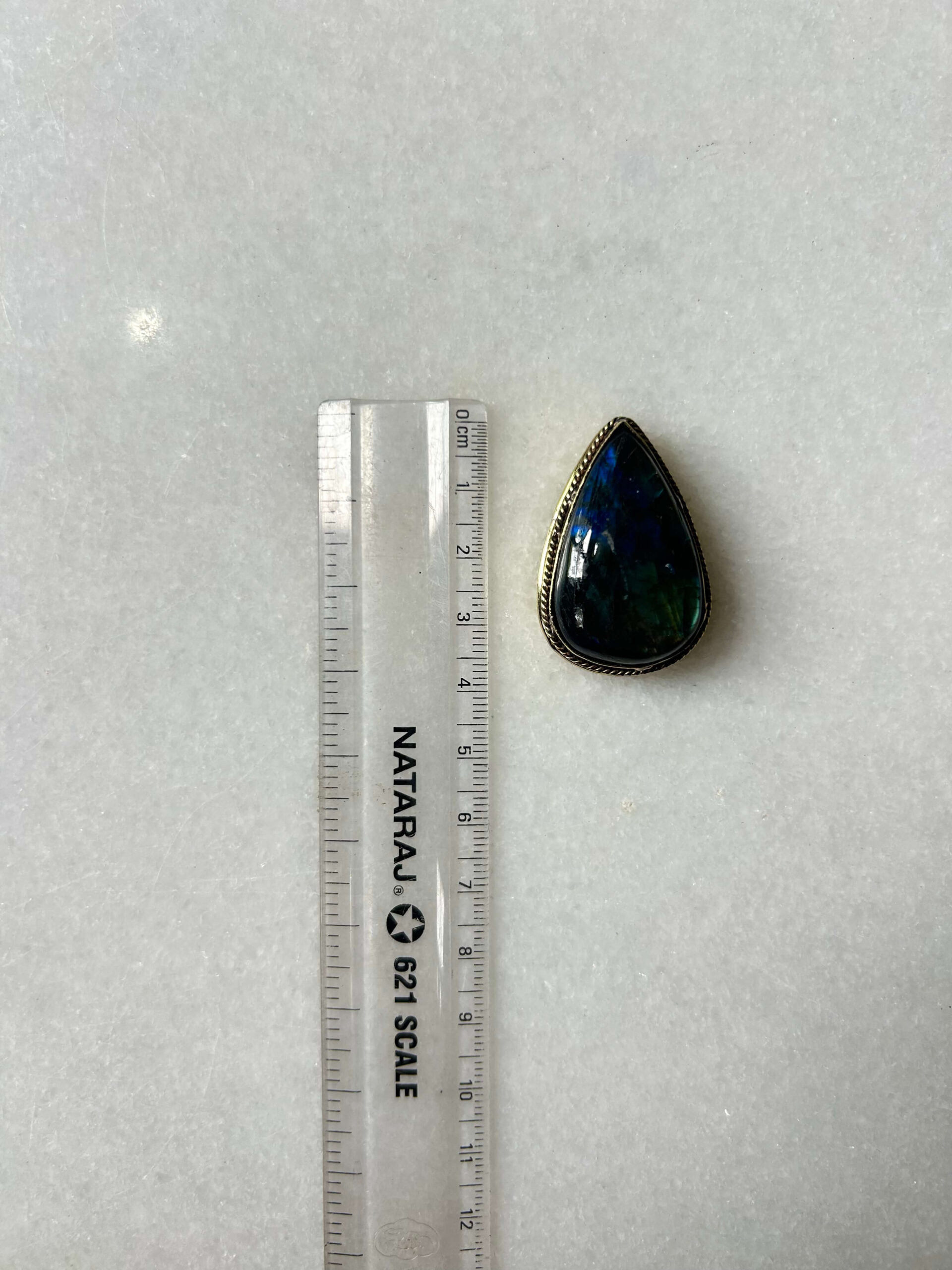 Labradorite Grooved Stone – 37X24mm - Image 2