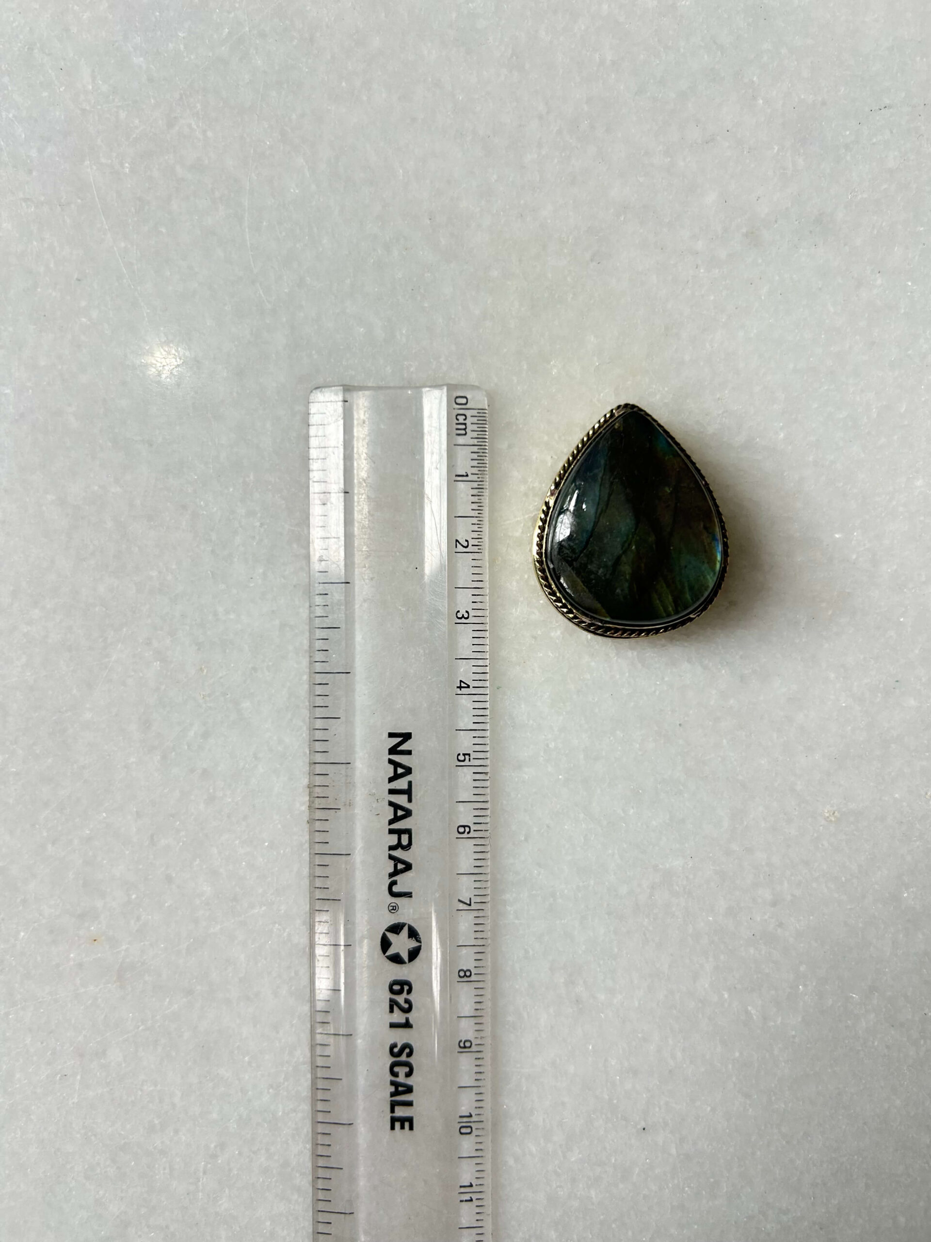 Labradorite Grooved Stone – 31X26mm - Image 2