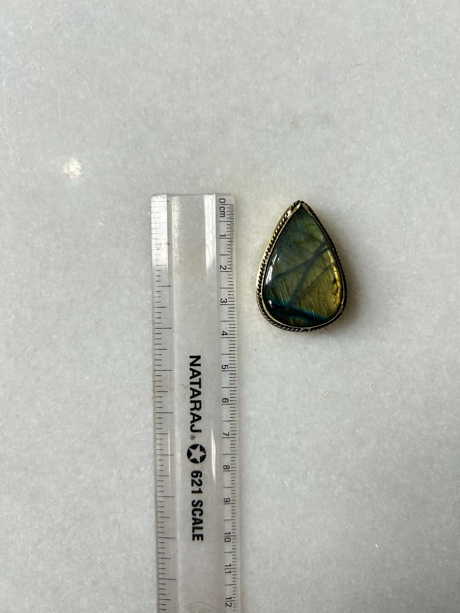 Labradorite Grooved Stone – 38X26mm - Image 2