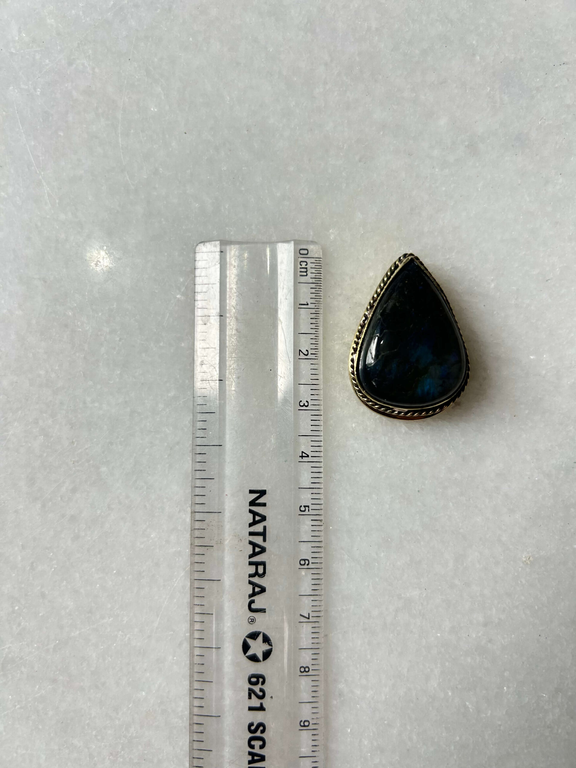 Labradorite Grooved Stone – 31X22mm - Image 2
