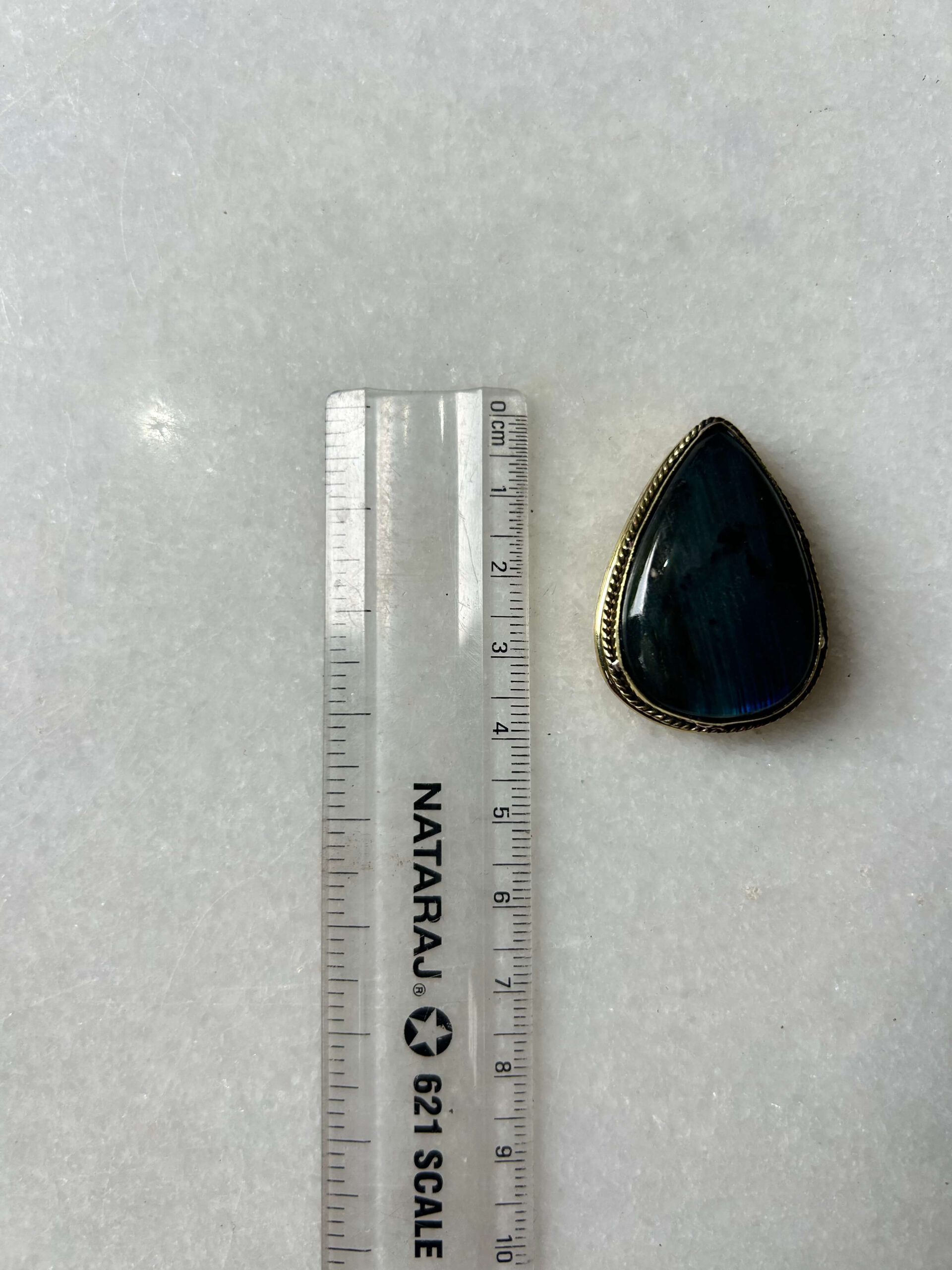 Labradorite Grooved Stone – 37X26mm - Image 3
