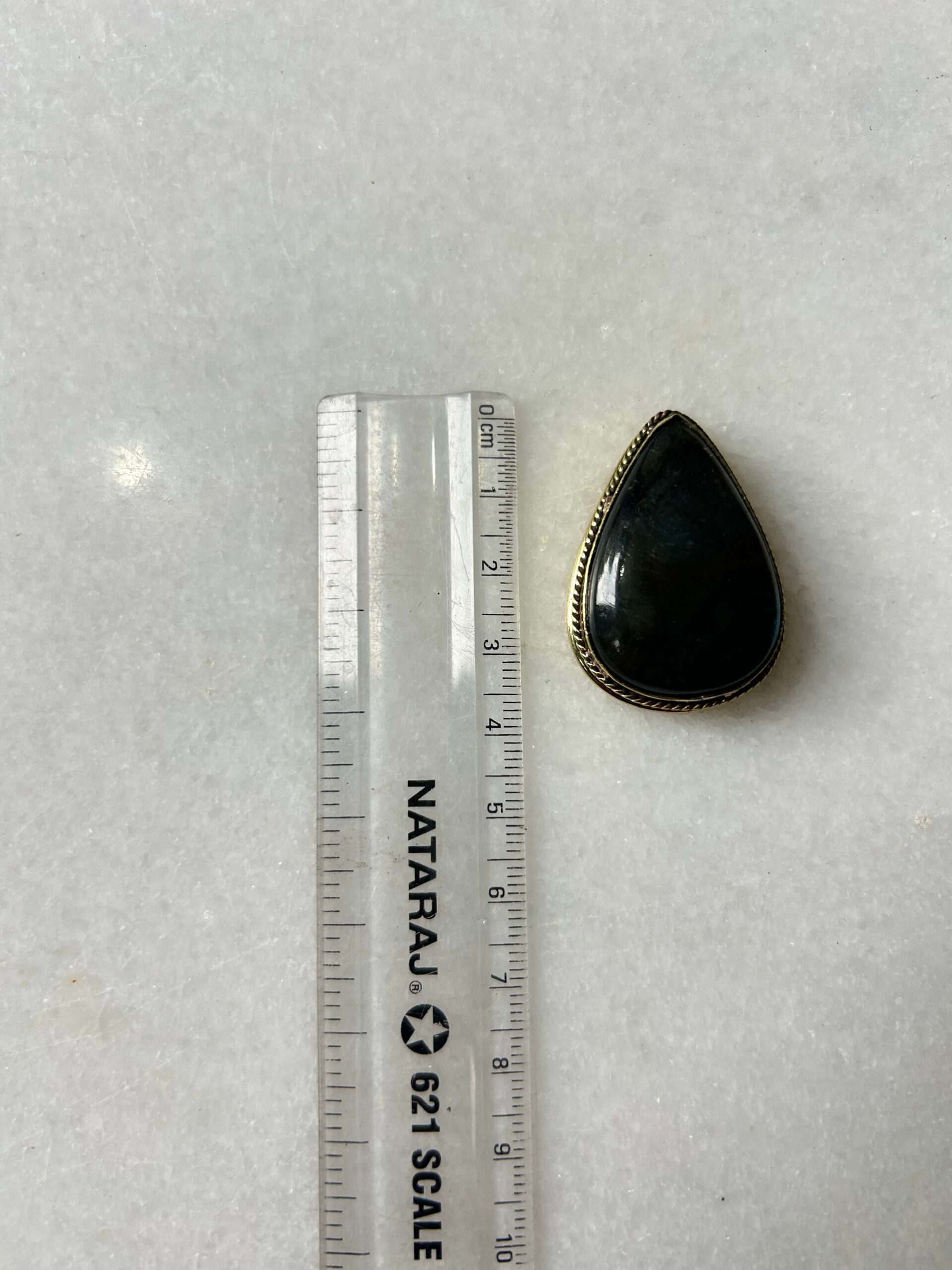 Labradorite Grooved Stone – 36X25mm - Image 2