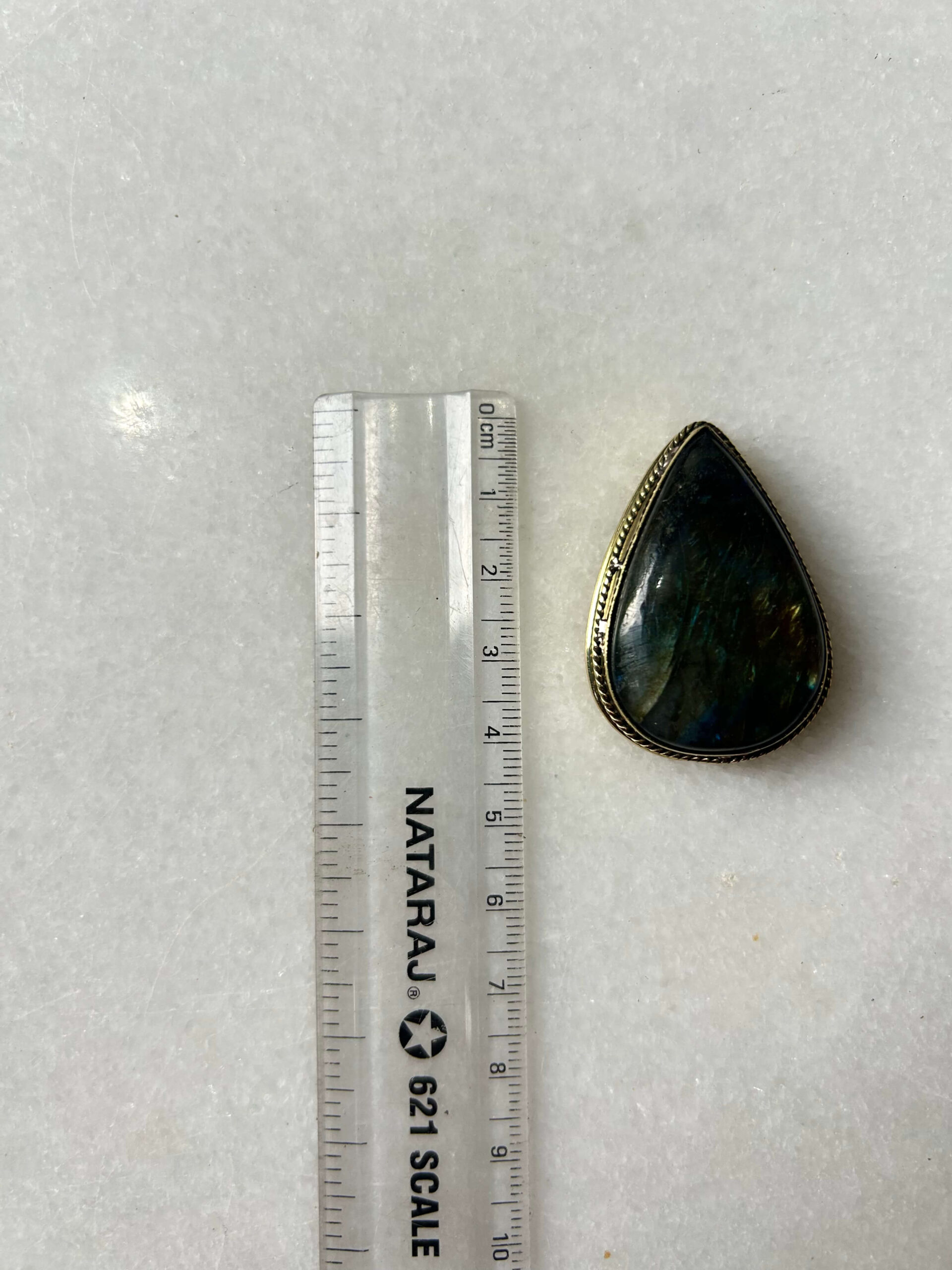 Labradorite Grooved Stone – 40X28mm - Image 3