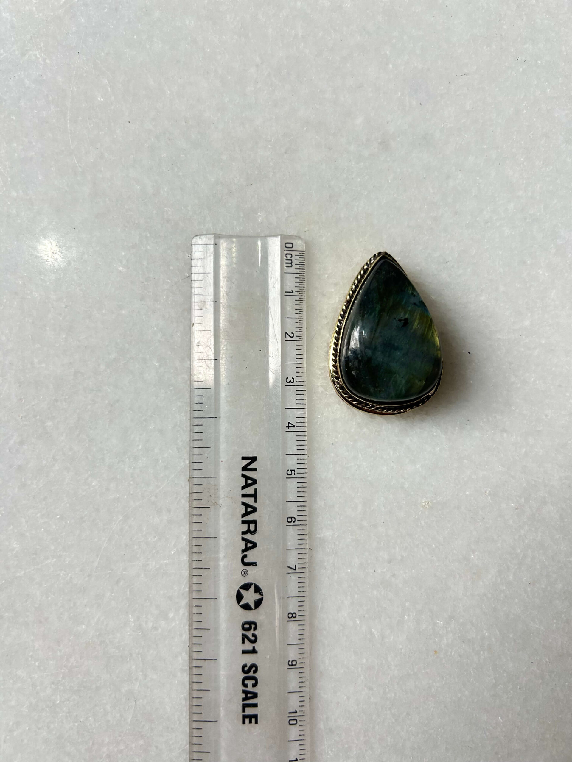 Labradorite Grooved Stone – 35X24mm - Image 2