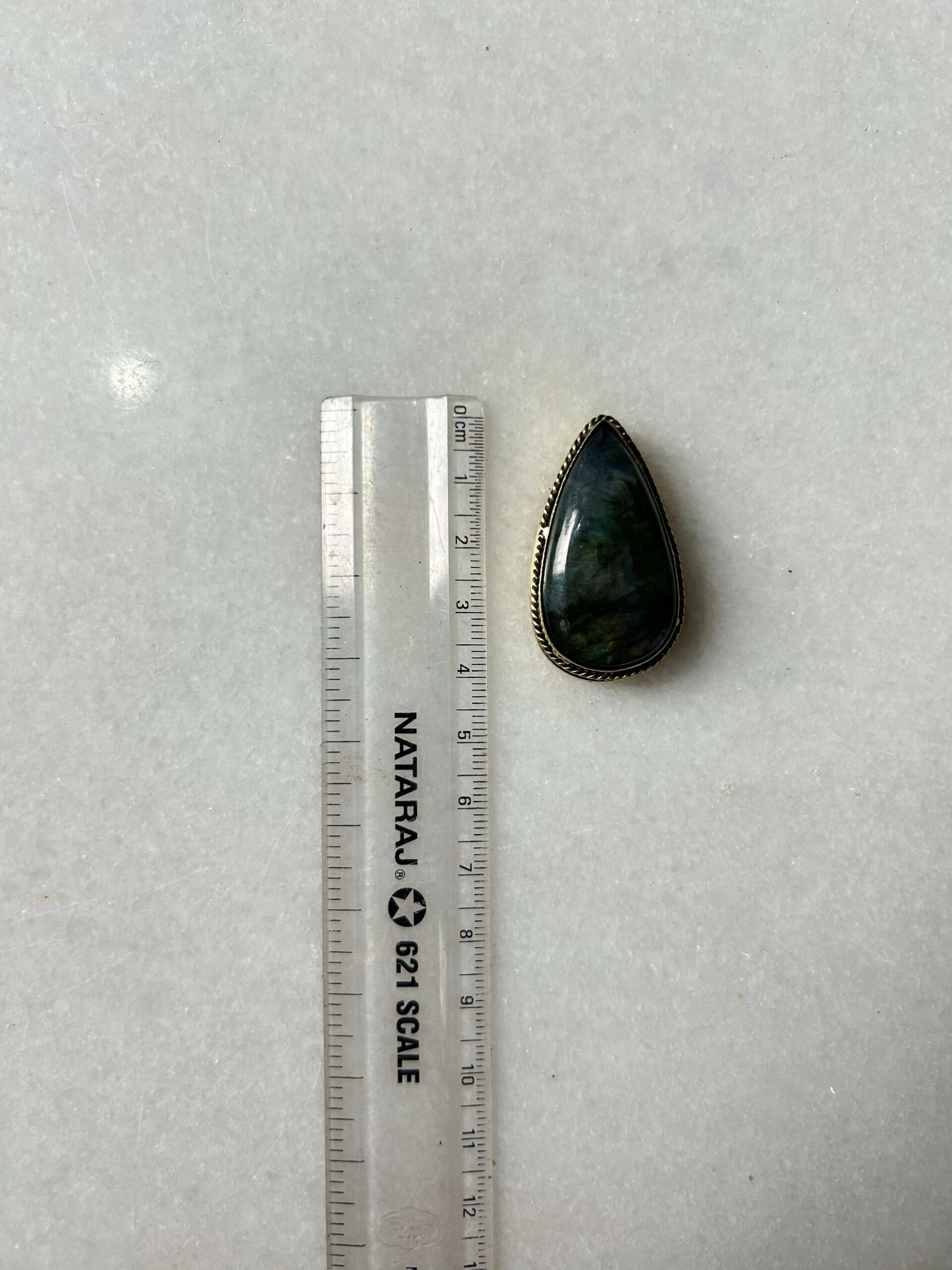 Labradorite Grooved Stone – 39X23mm - Image 3
