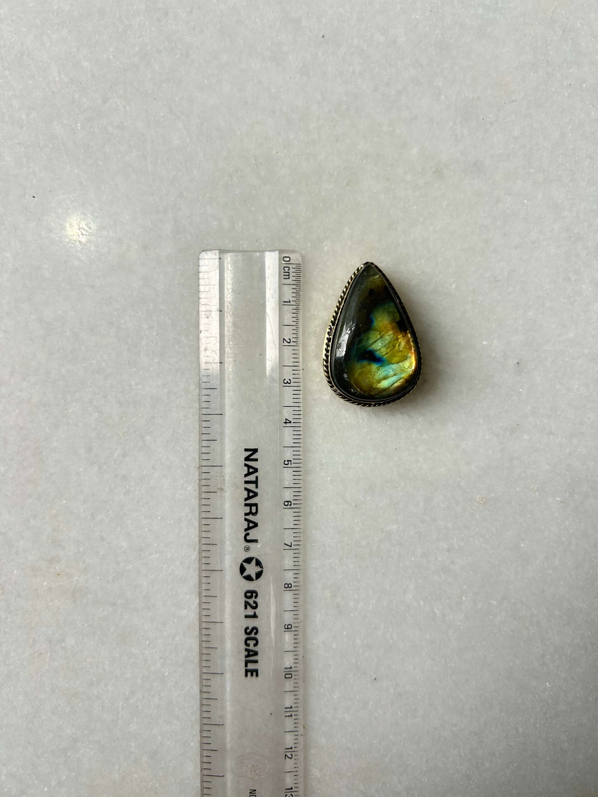 Labradorite Grooved Stone – 34X23mm - Image 3