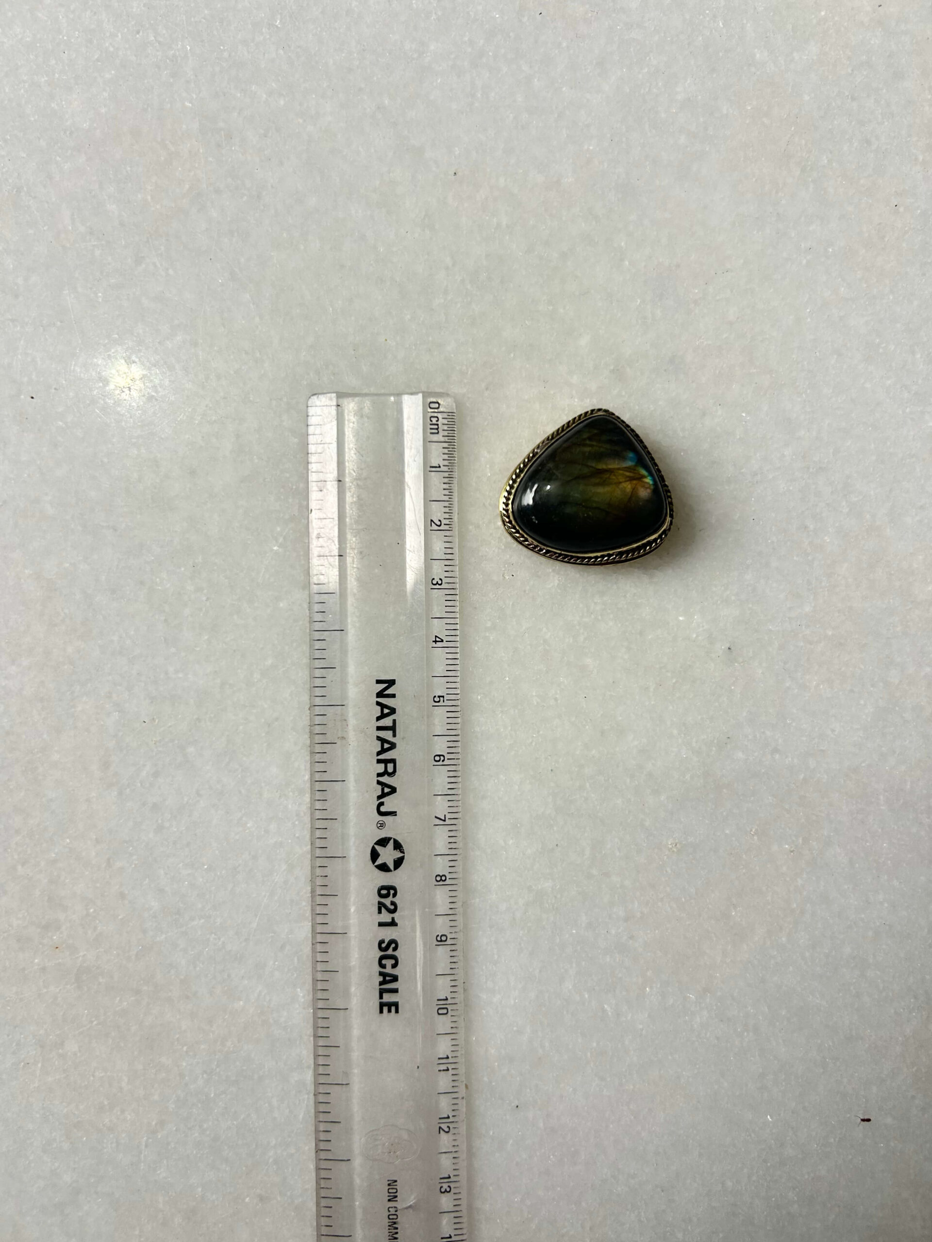 Labradorite Grooved Stone – 28X26mm - Image 2