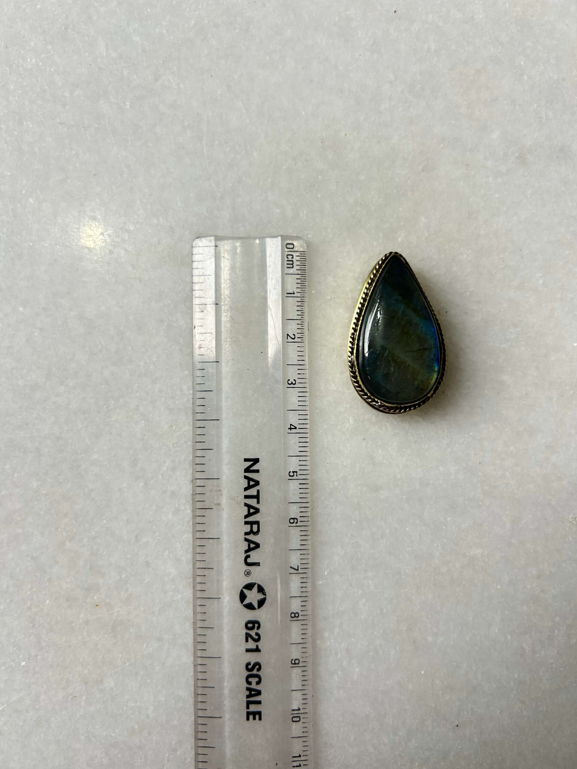 Labradorite Grooved Stone – 34X20mm - Image 2