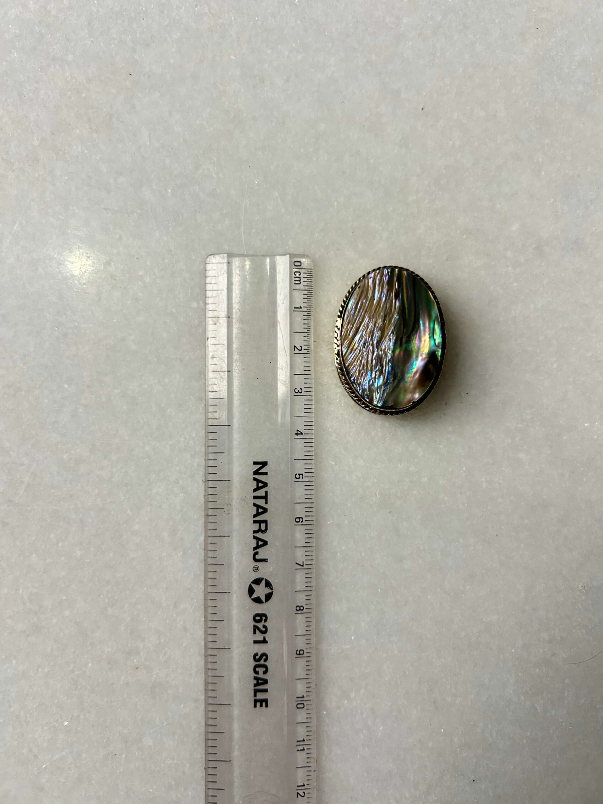 Abalone Grooved Stone – 34X26mm - Image 3