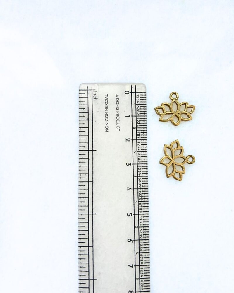 Lotus Brass Charms Connectors - Image 3