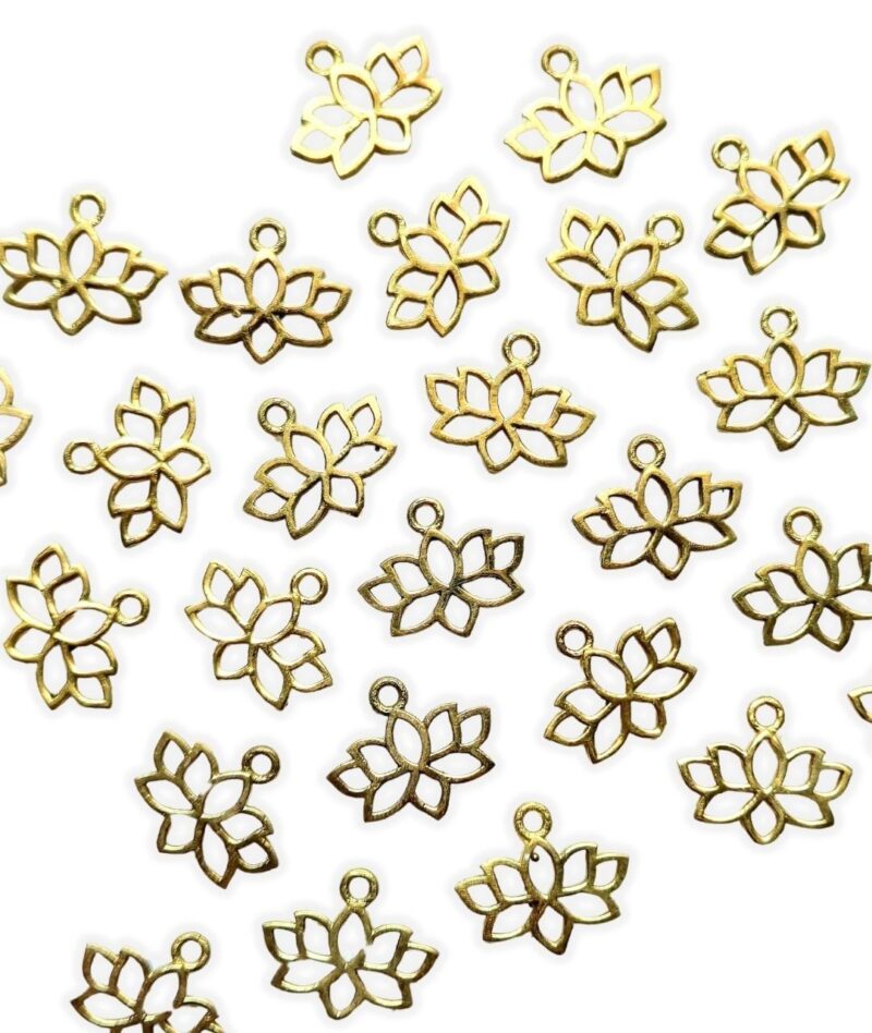 Lotus Brass Charms Connectors - Image 4