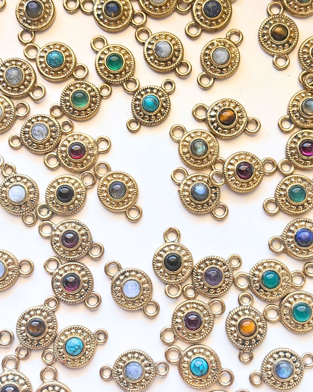 Orbit Brass Gemstone Connectors - Image 2