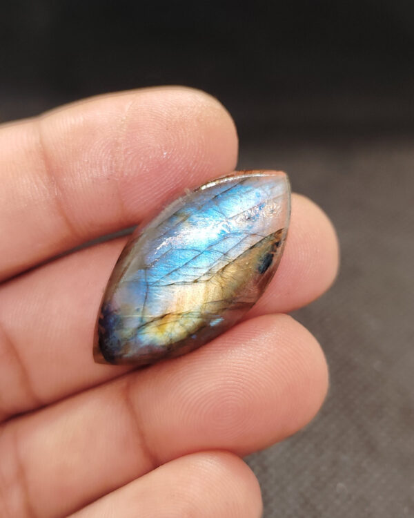 35mm Polished Labradorite Stone for Pendant Making
