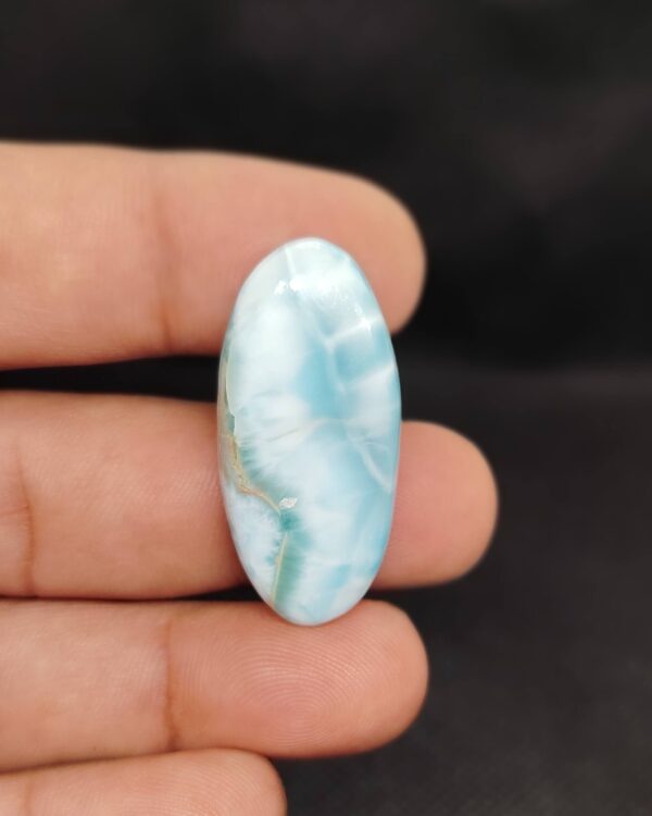 36mm Larimar Cabochon – Oval Shape – High Grade