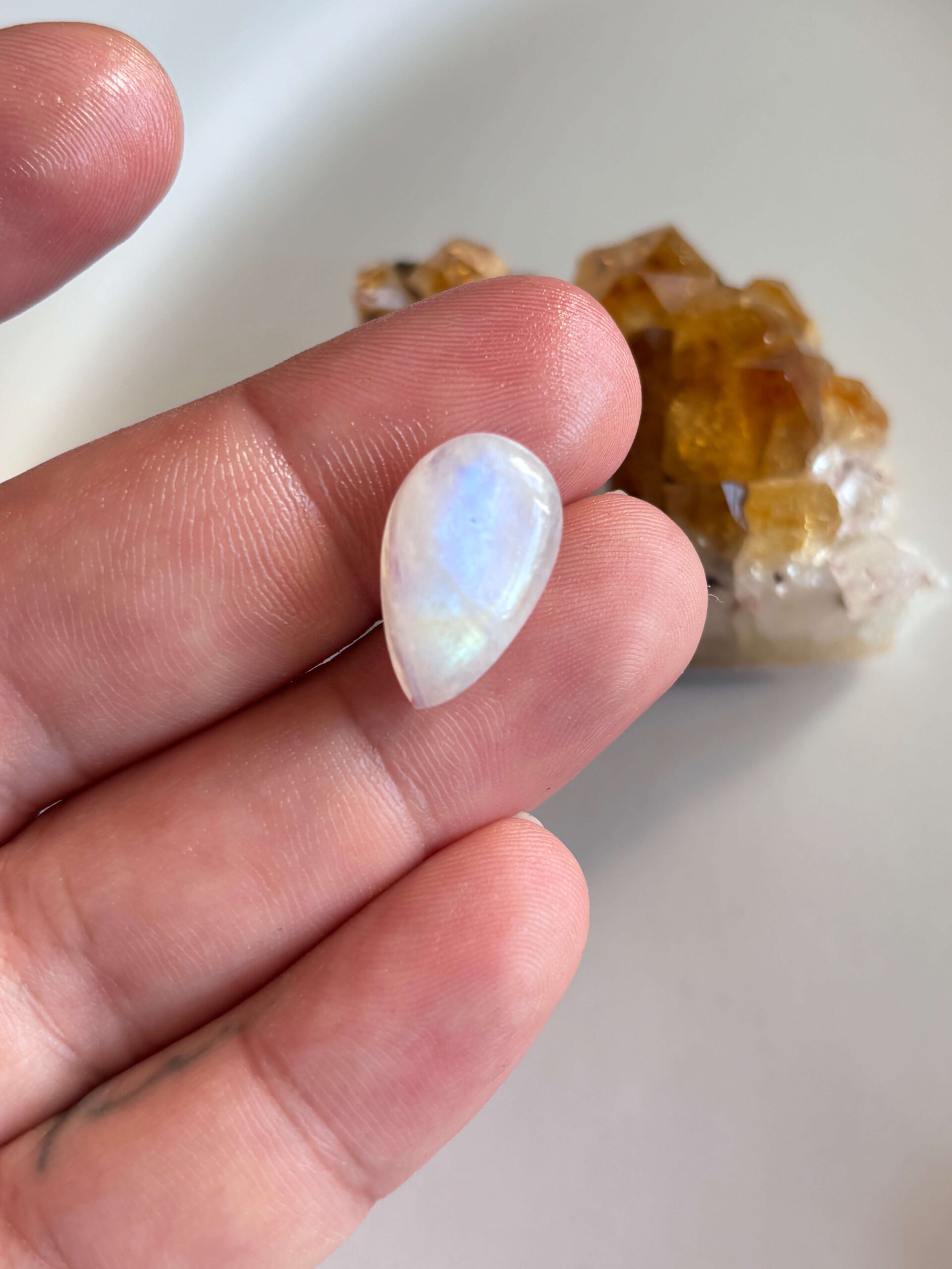 20mm Moonstone Cabochon for Delicate Pendants - Image 2