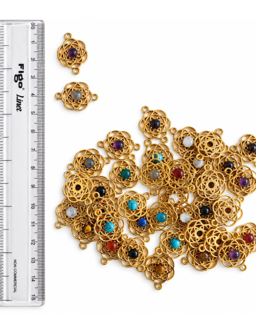 Circle of Life Brass Connector with Stone – Assorted - Image 2