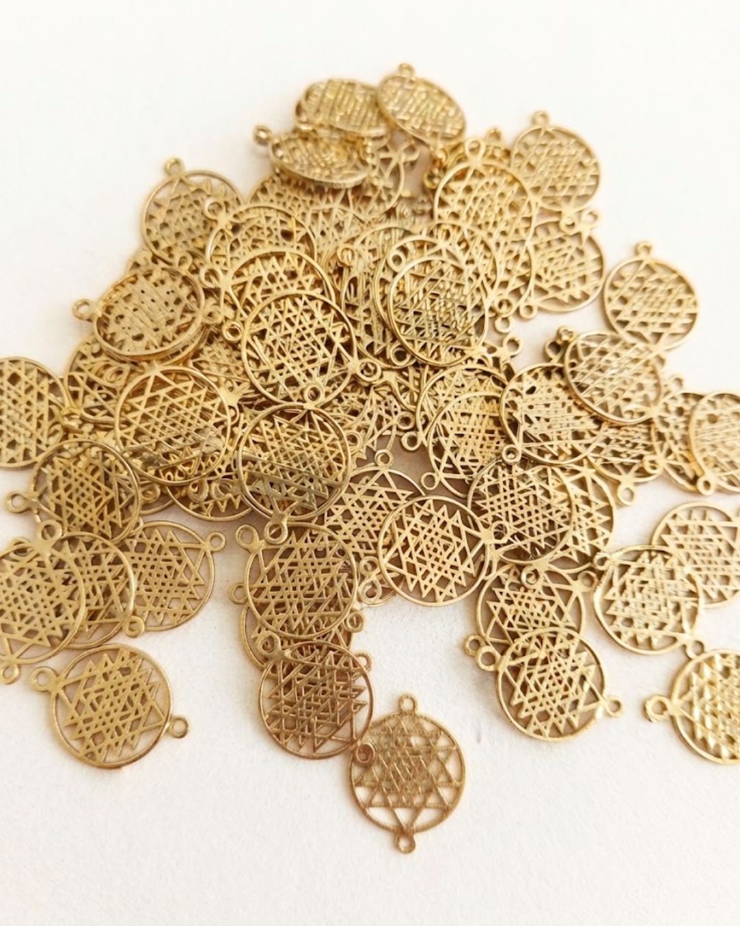 Sri Yantra Brass Connector - Image 2