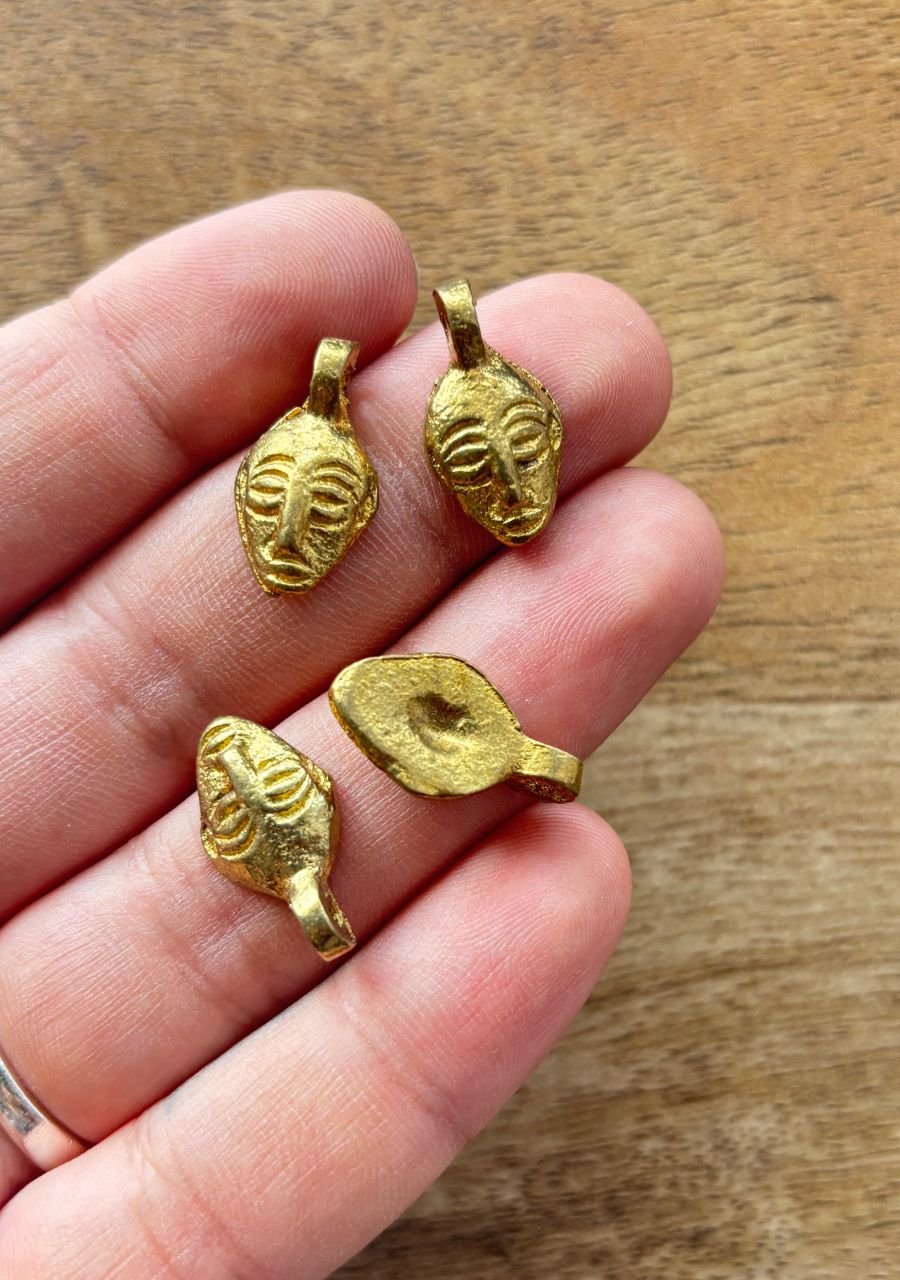 Mask Brass Charms – Pack of 5 Pieces - Image 2