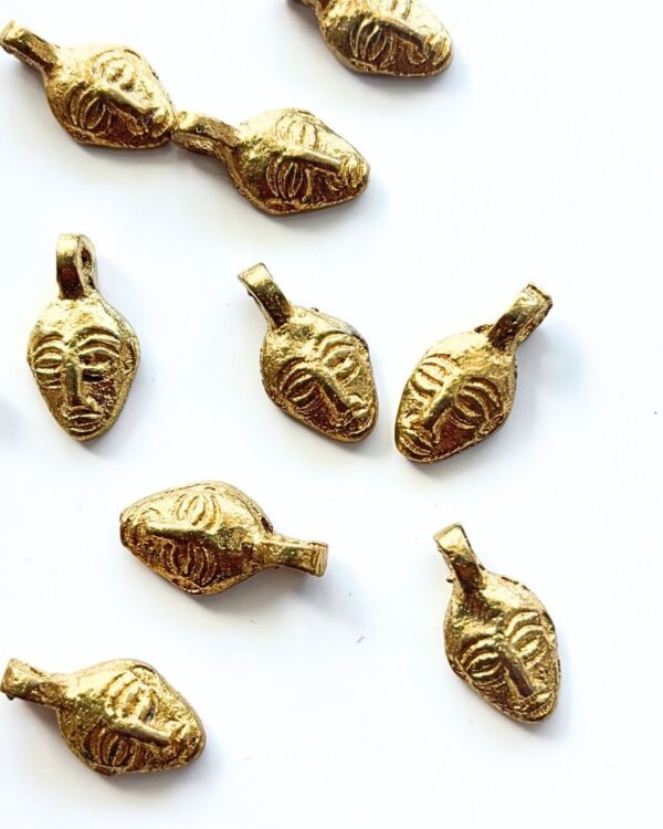 Mask Brass Charms – Pack of 5 Pieces
