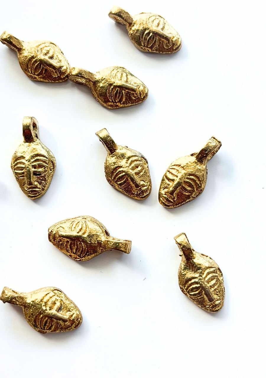 Mask Brass Charms – Pack of 5 Pieces