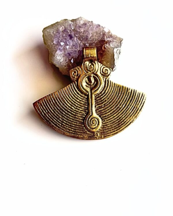 Big Ethnic Brass Pendant – Single Piece