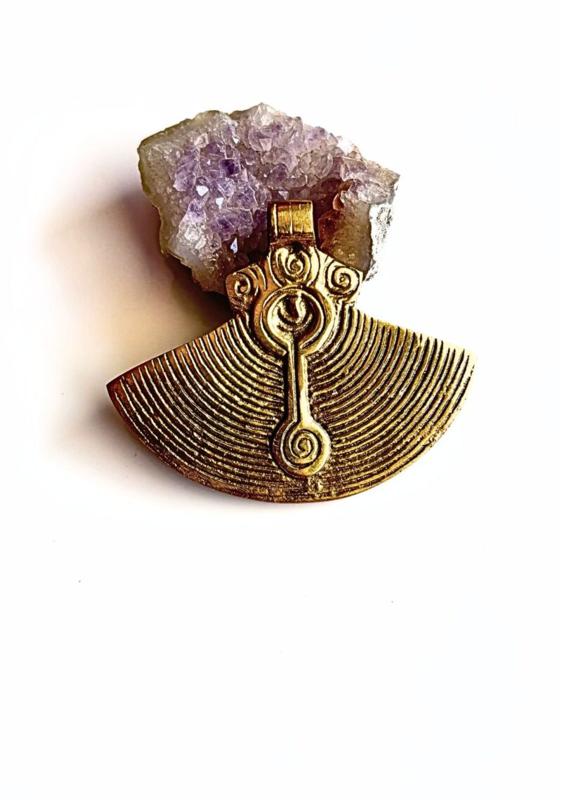 Big Ethnic Brass Pendant – Single Piece