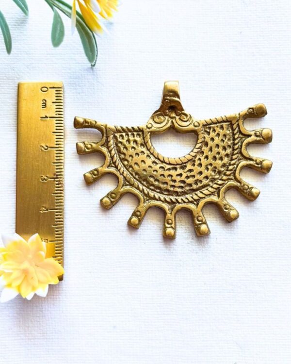 Big Ethnic Brass Charm Pendant