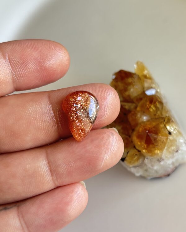 19mm Sunstone Cabochon for Handmade Pendants