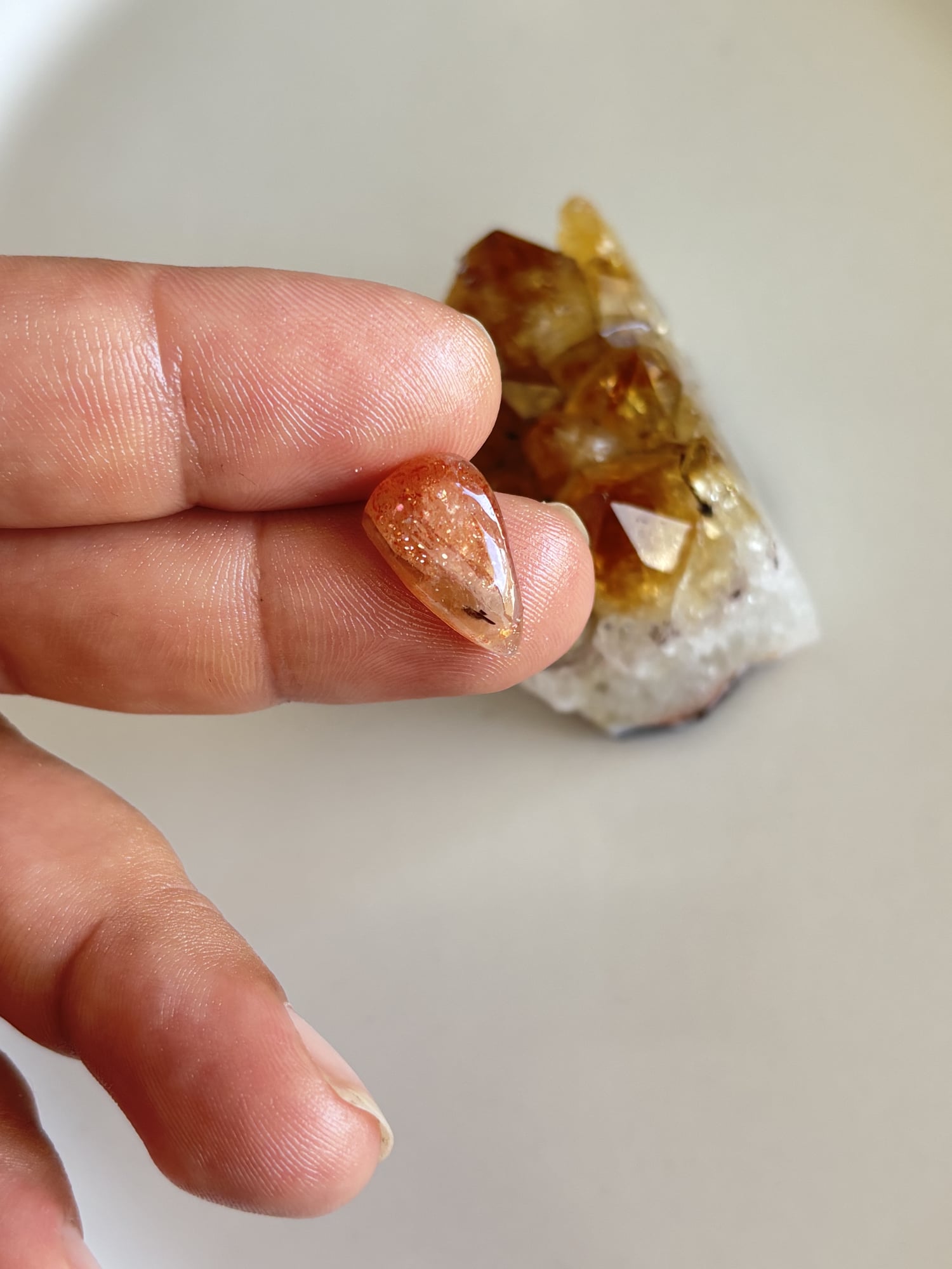 18mm Sunstone Cabochon for Pendant Settings - Image 2