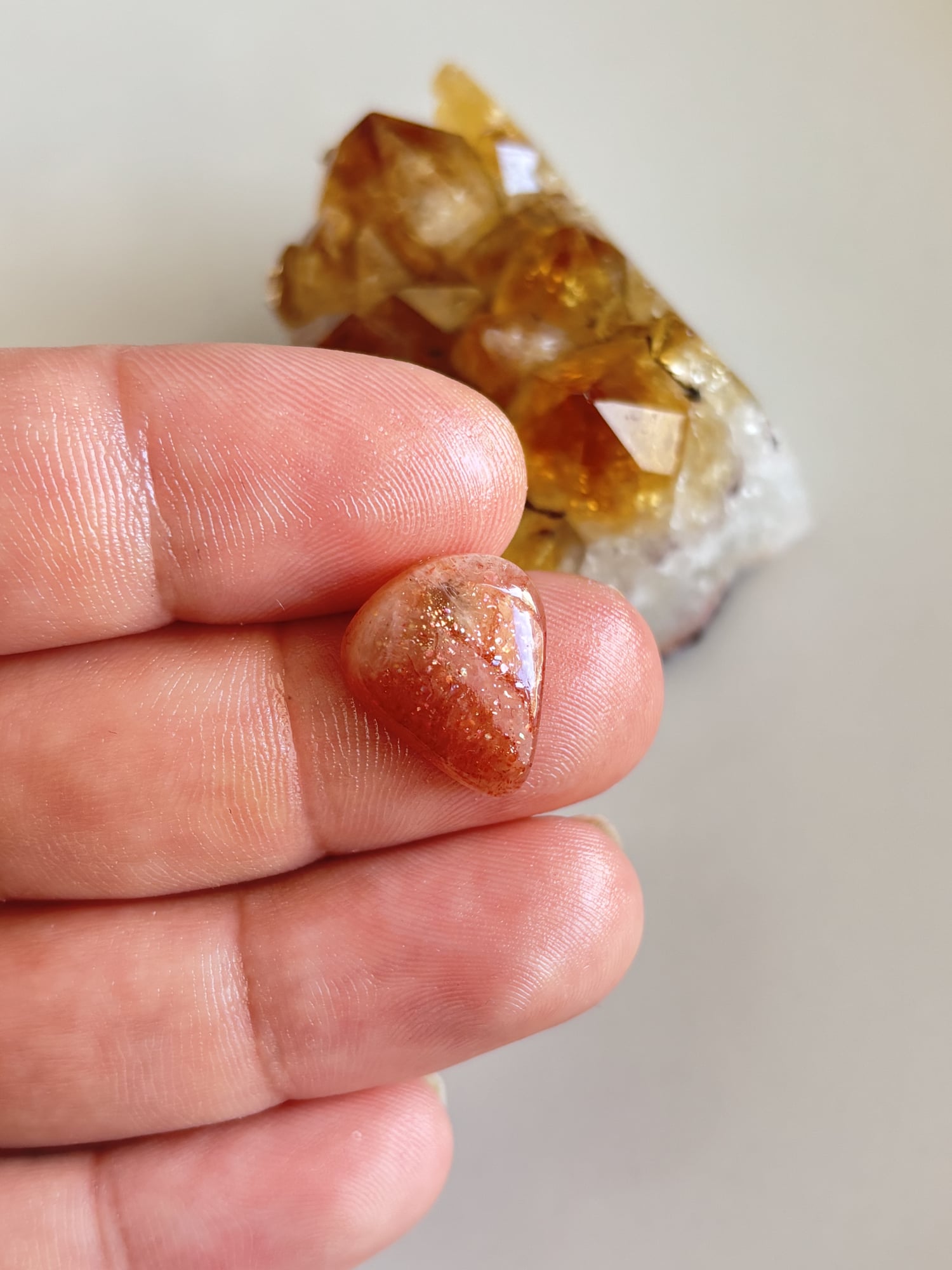 17mm Sunstone Cabochon for Artisan Necklaces - Image 2