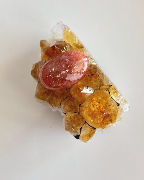 24mm Sunstone Cabochon for Macramé Jewelry
