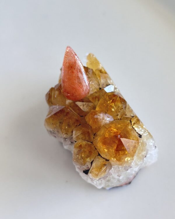 22mm Sunstone Cabochon for Wire Wrapping