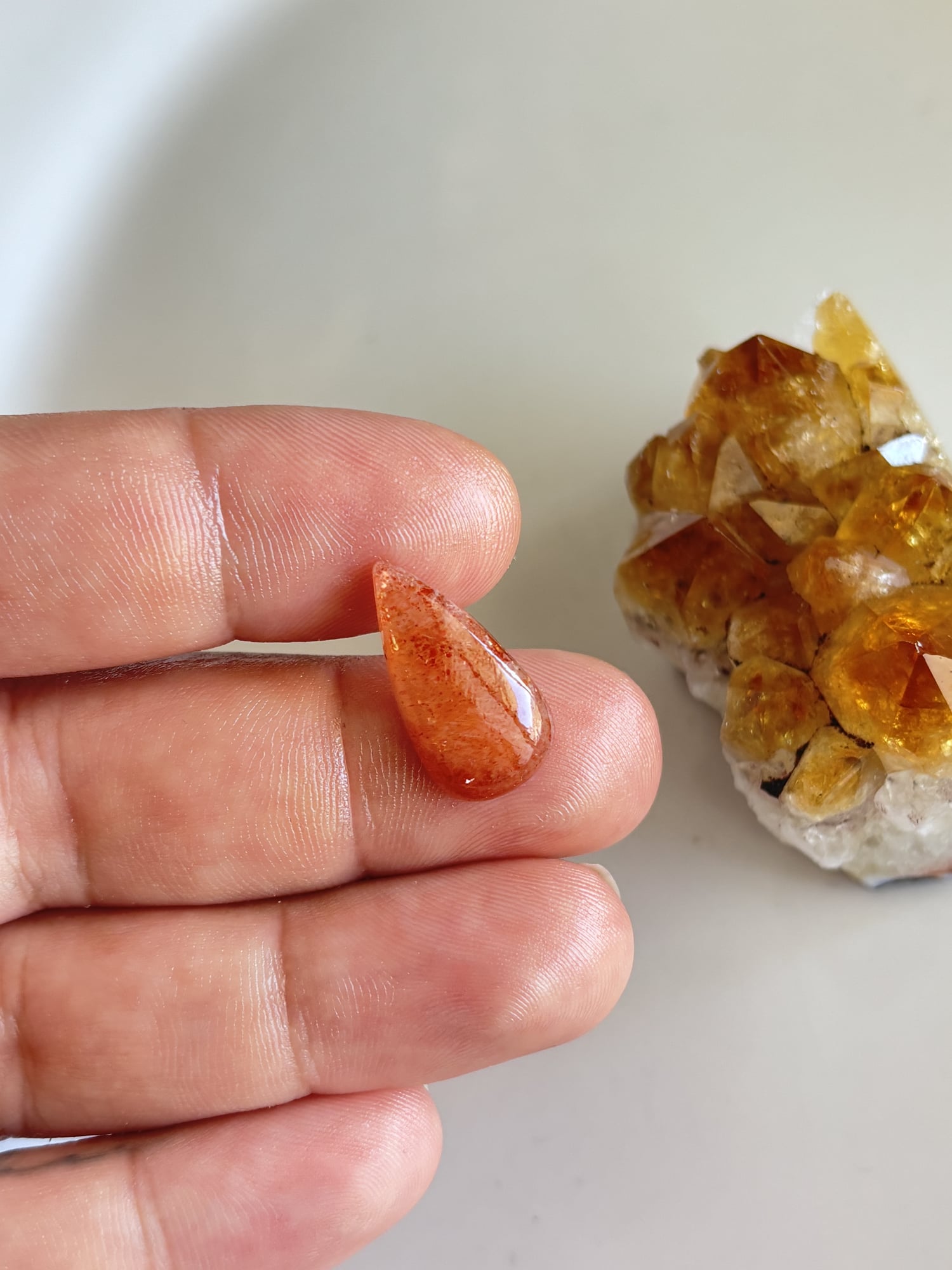 22mm Sunstone Cabochon for Wire Wrapping - Image 2