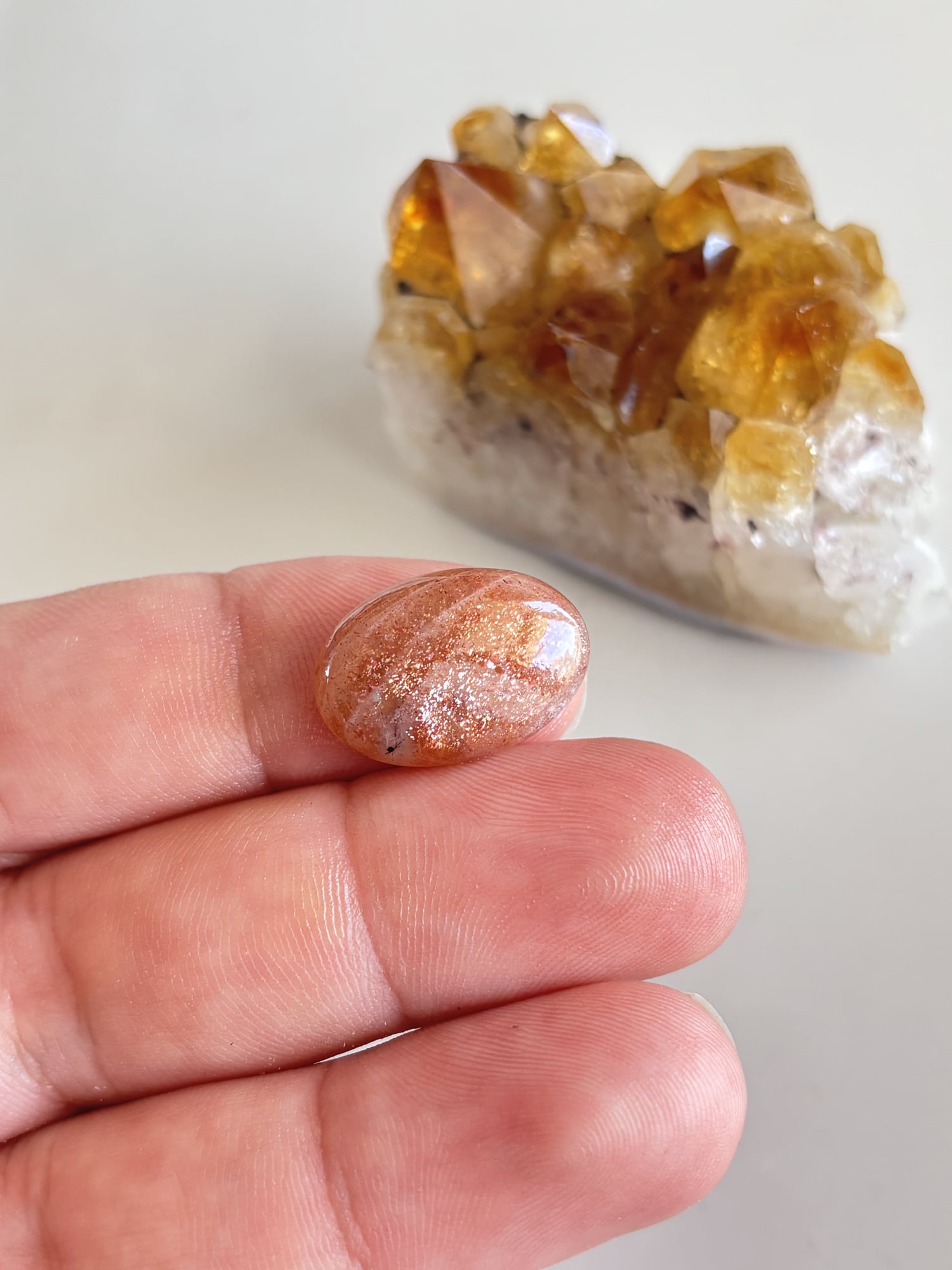21mm Sunstone Gemstone Cabochon for Jewelry Making - Image 2