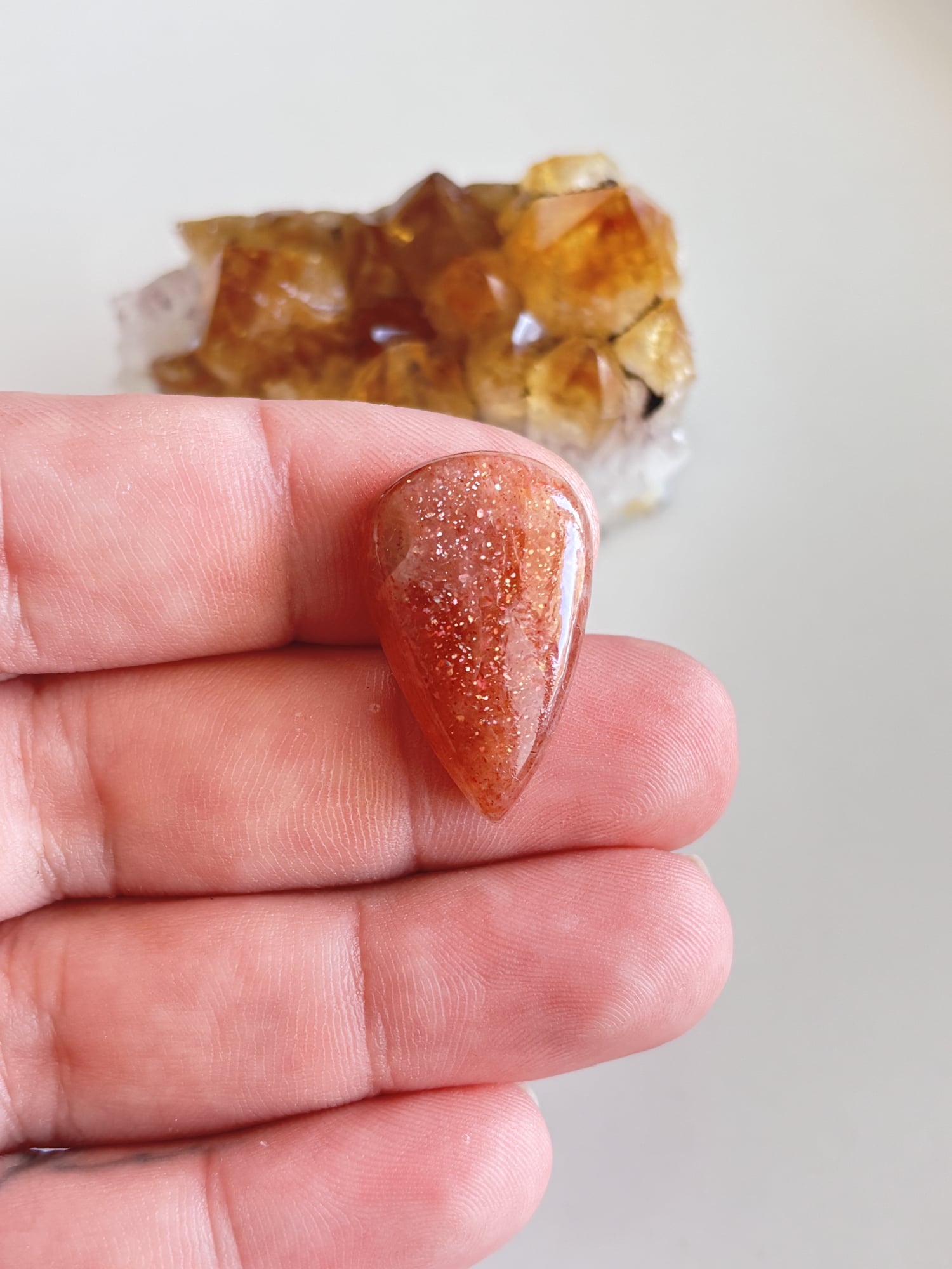 28mm Sunstone Cabochon for Handmade Pendants - Image 2