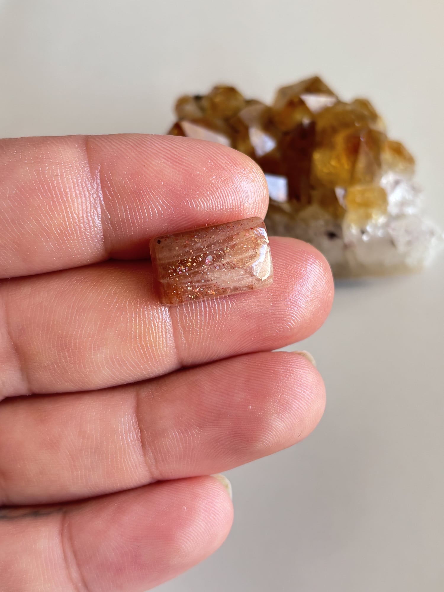 18mm Sunstone Gemstone Cabochon for Jewelry Making - Image 2